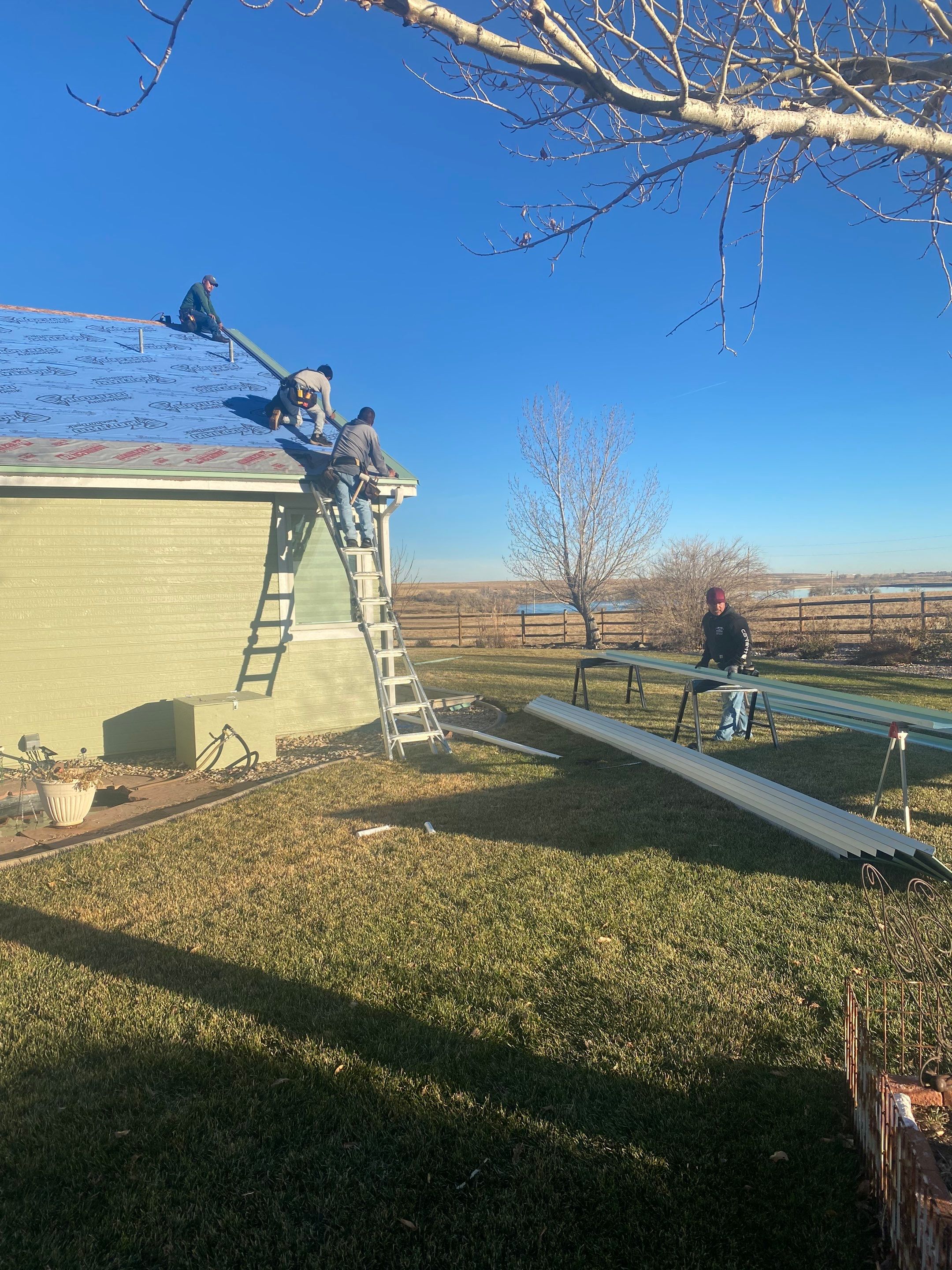 Staning Seam Metal using 1.75" Snap Lock Standing Seam Class 4 Impact Resistant  by Black Belt Roofing 