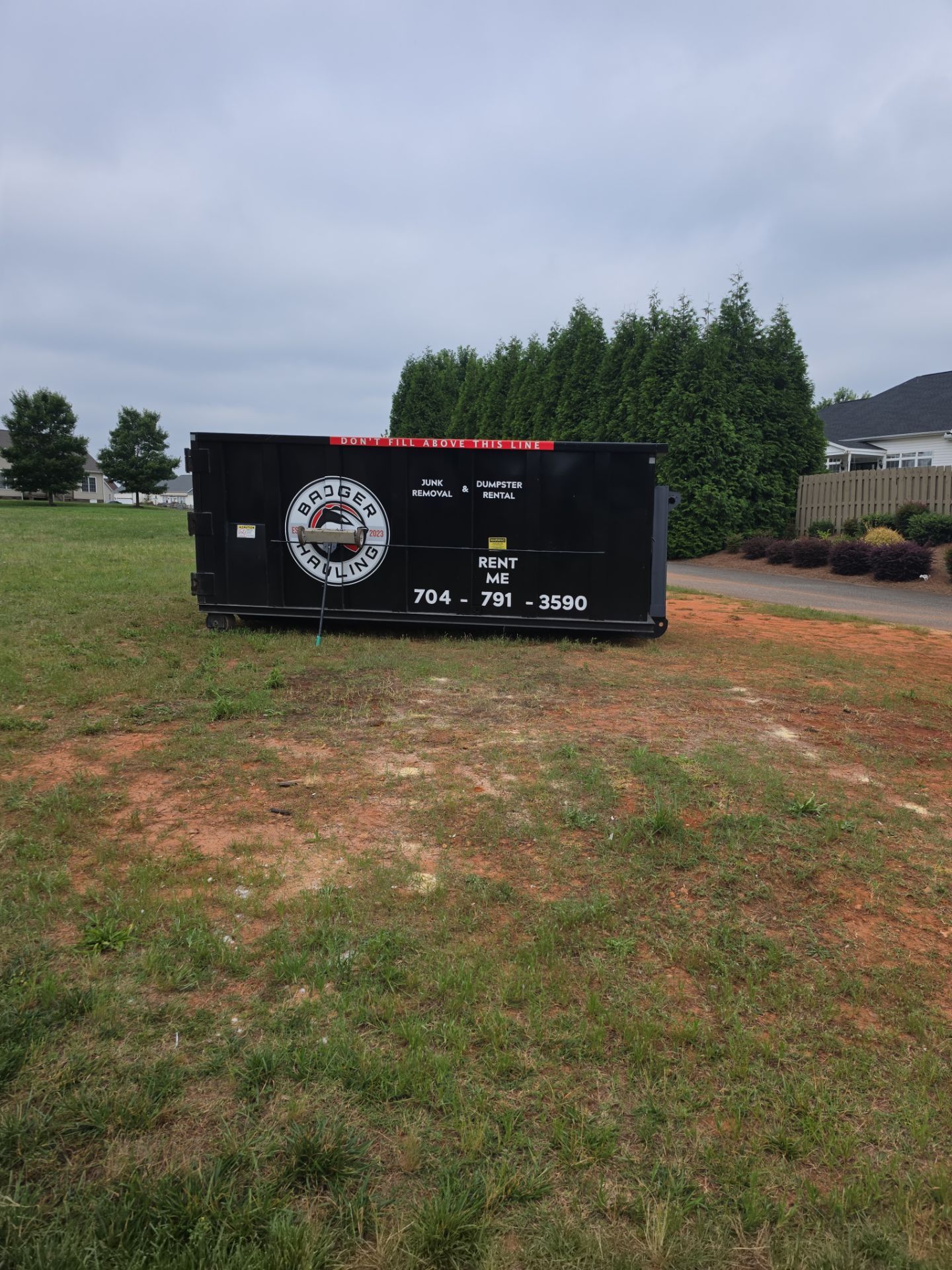 Job site clean up in Rock Hill by Badger Hauling