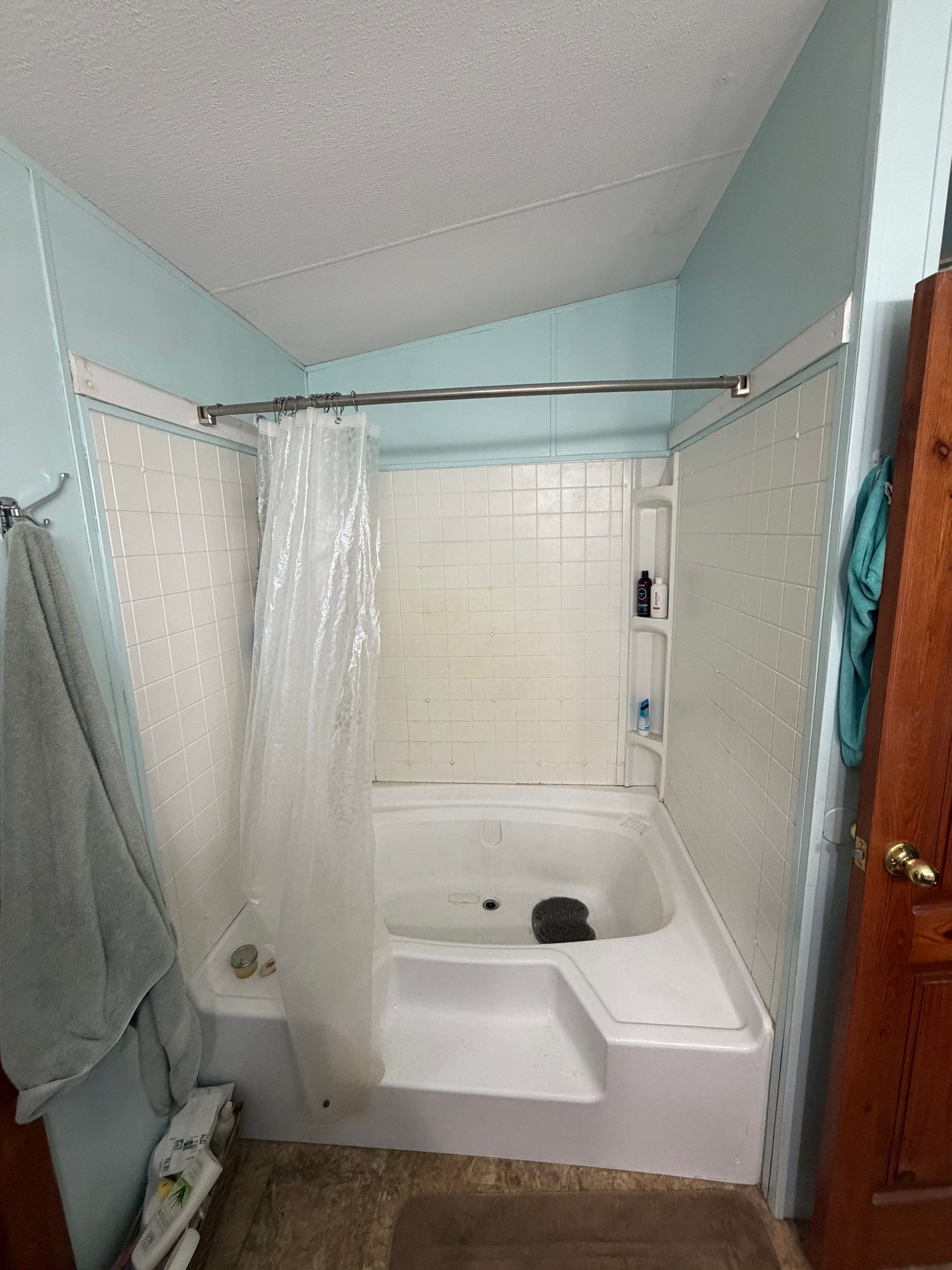 Tub to walk-in shower in Lockhart by Lane Lauritsen - The Hill Country, Texas