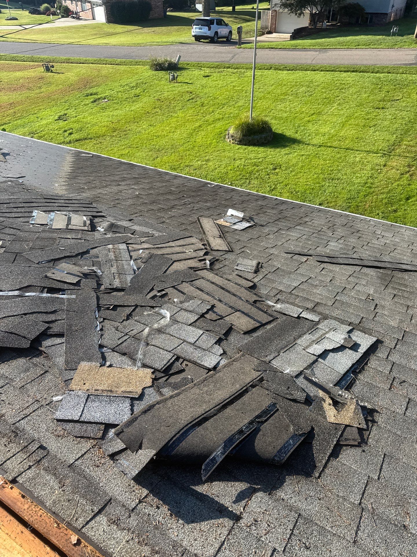 Residential Roofing Installation using GAF Timberline HDZ Charcoal by Rainstoppers Roofing