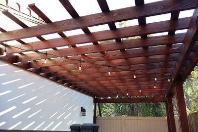 Attach Cypress pergola