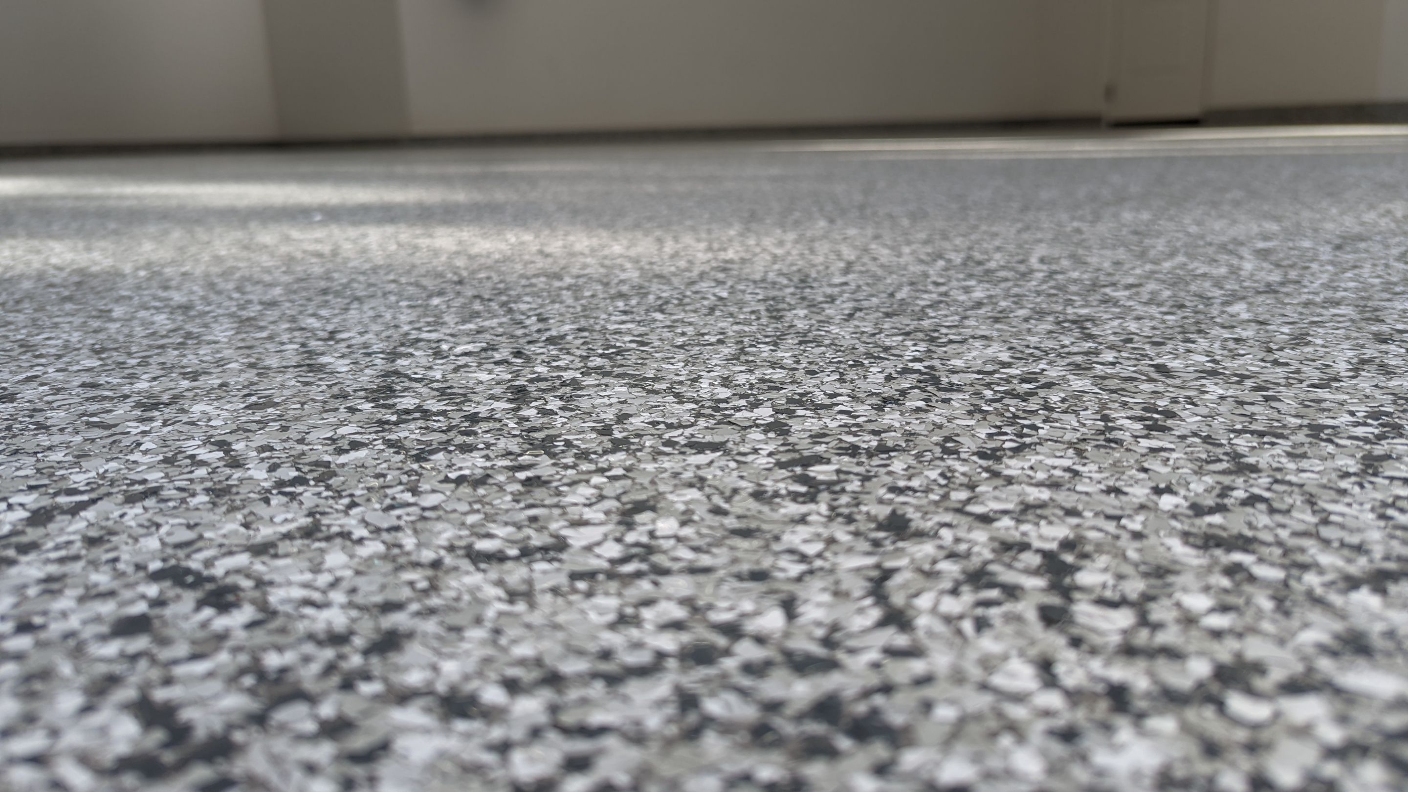 Garage Transformation using Slate Stone by Croc Coatings, LLC