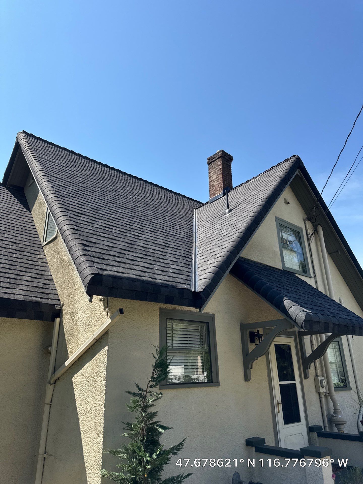 Coeur d'Alene Residential Roof Replacement Using Moiré Black Shingles East Foster Avenue Coeur d'Alene, Idaho 83814 by Alpine Roofing