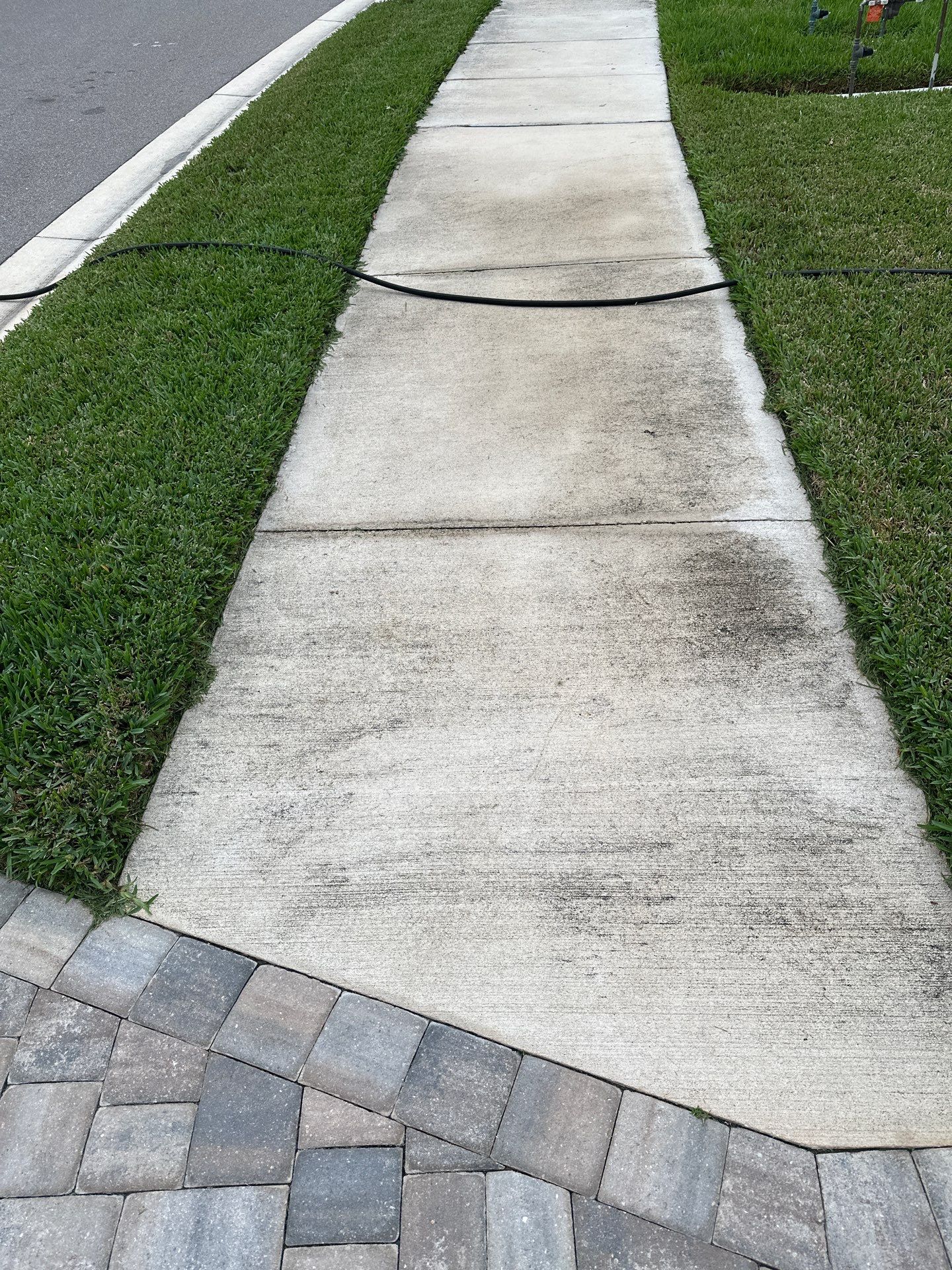 House Wash, Paver Driveway & Sidewalk Cleaning + Sanding & Sealing in Trevesta Community, Palmetto, FL by Sunshine AquaWash