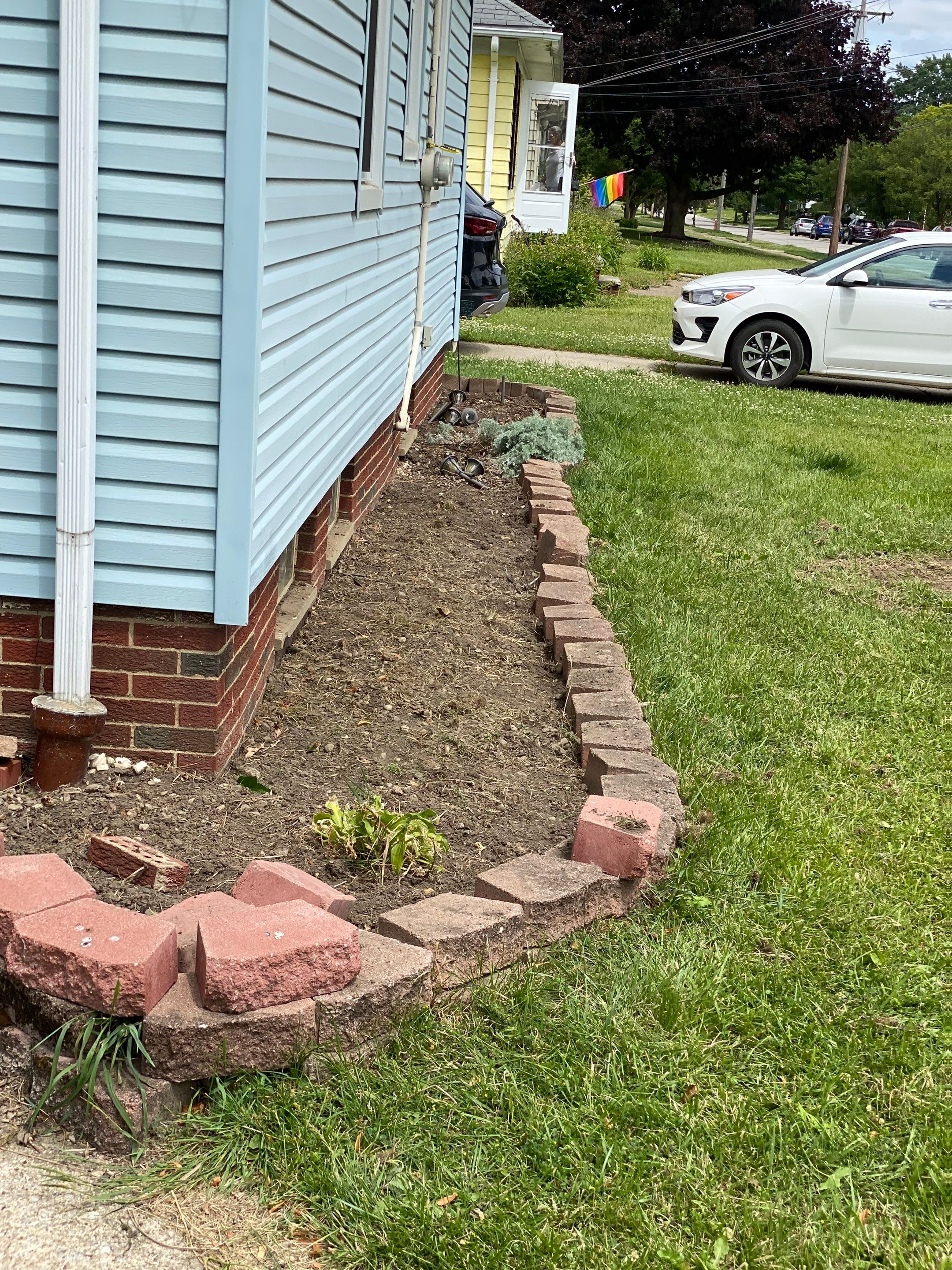 Hardscape Wall Rebuild by Elm Rose Gardens