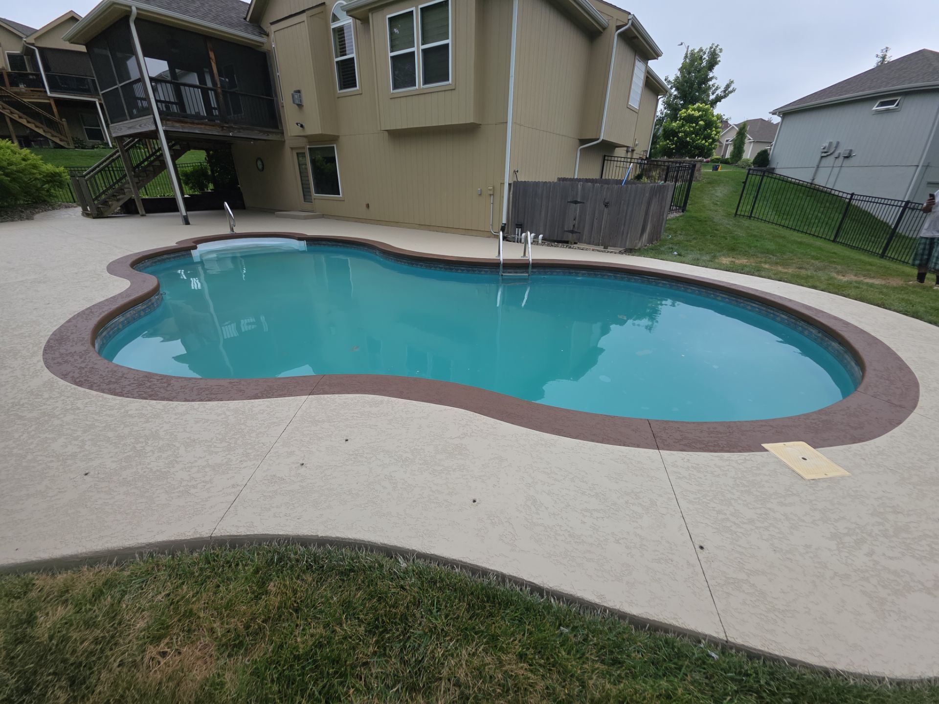 Pool Deck Refresh- Kansas City, MO by Big Red Decorative Concrete, LLC