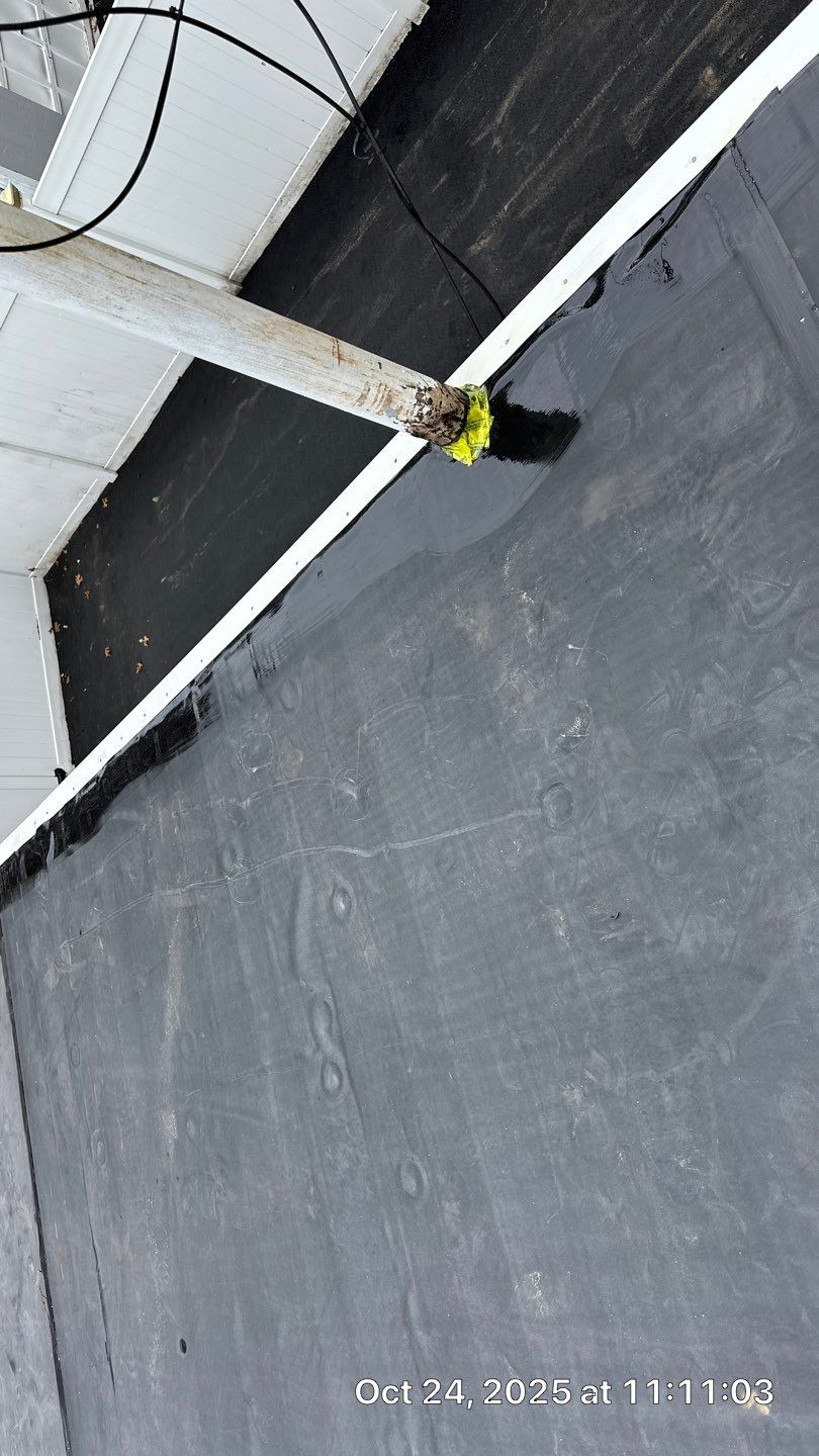 Westford EPDM Flat Roof with Gutter & Soffit/Fascia Replacement by Mighty Dog Roofing of Greater Middlesex County