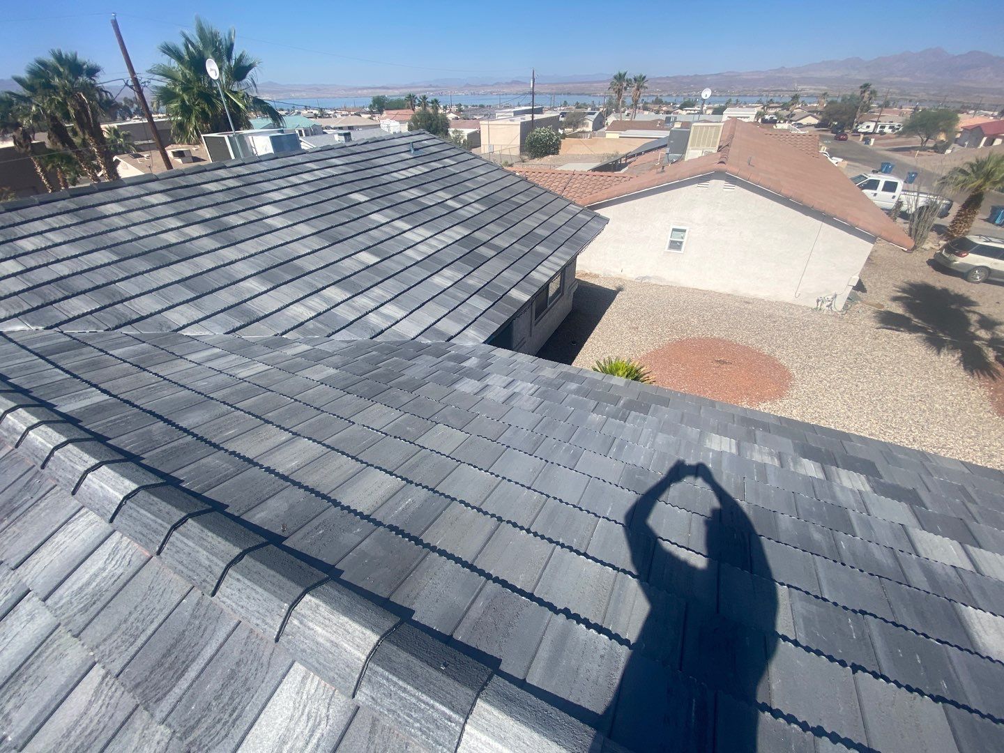 Charcoal Blend Concrete Tile by Reimagine Roofing
