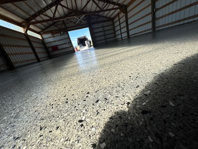 Pole Barn Shop Floor Coating and Concrete Repair in Royal City