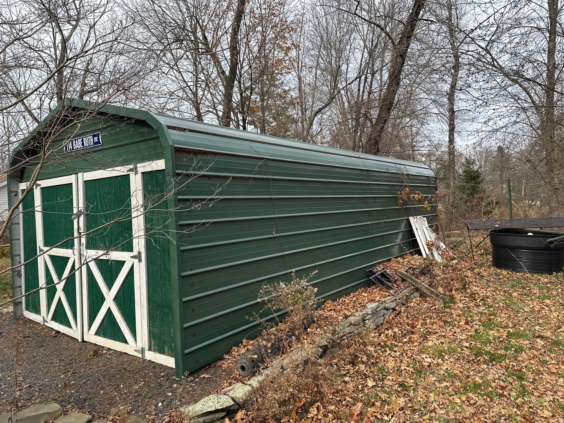 Closed Cell Spray Foam Applied to a Metal Shed by NYS Foam & Energy