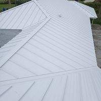 .032 Aluminum 1.5" Mechanical Seam Regal White  by Total Roofing System The Metal Roof Experts