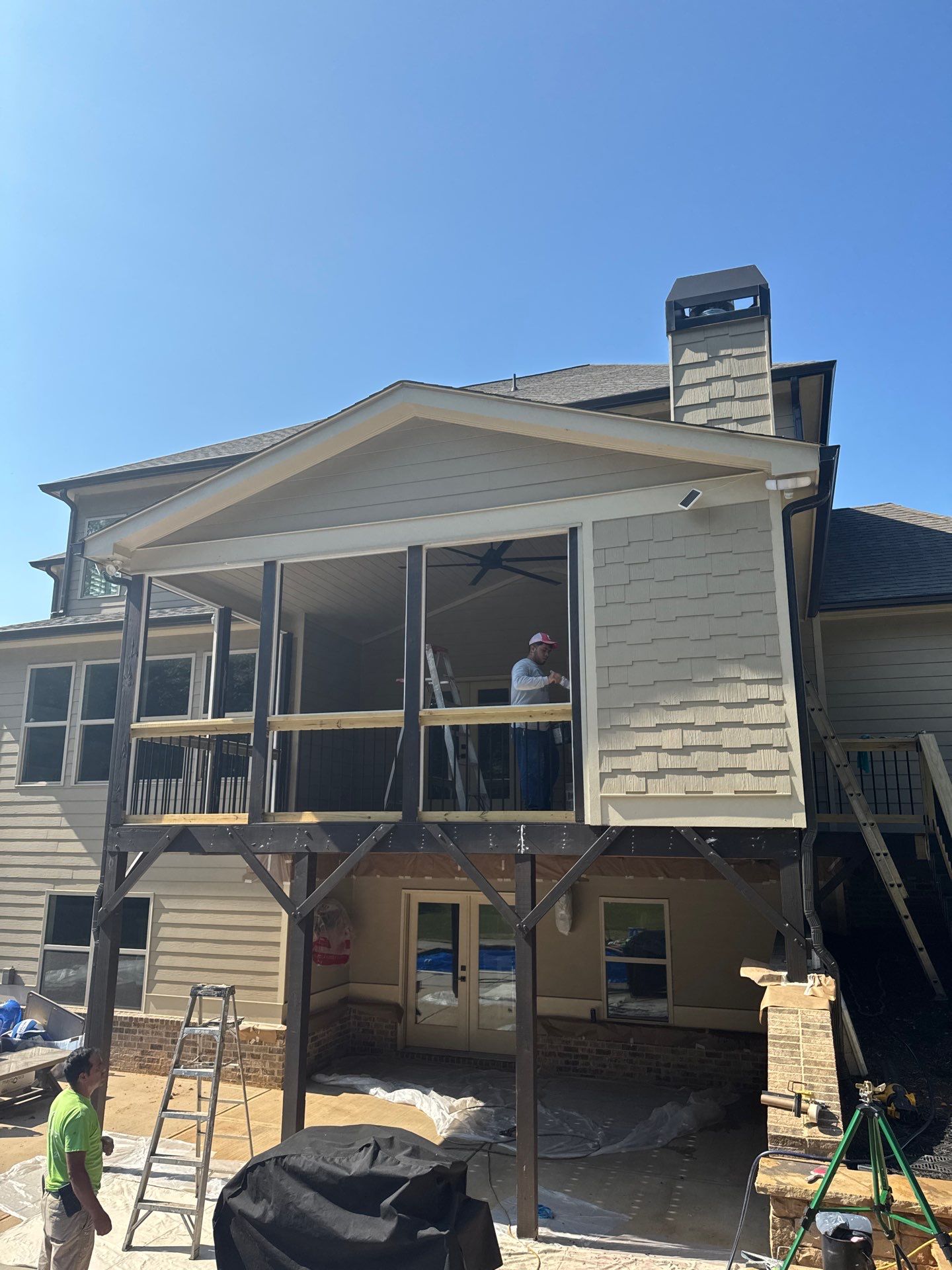 Exterior Painting and Multi-Level Deck Refinishing in Jefferson by Swift Home Renovations