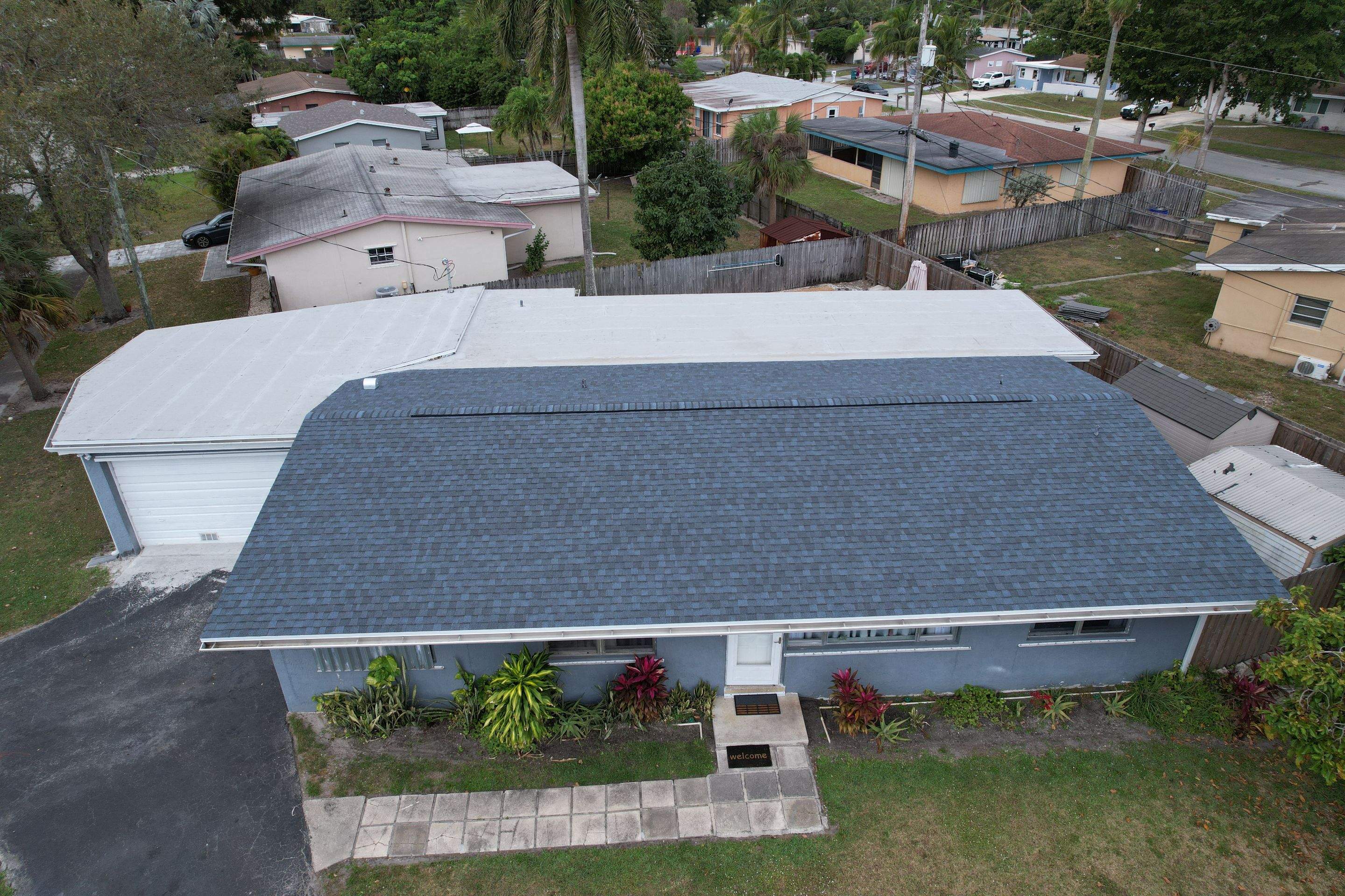 Shingles & Flat using CT Landmark Pro Ar Coastal Blue by Roofing Recovery
