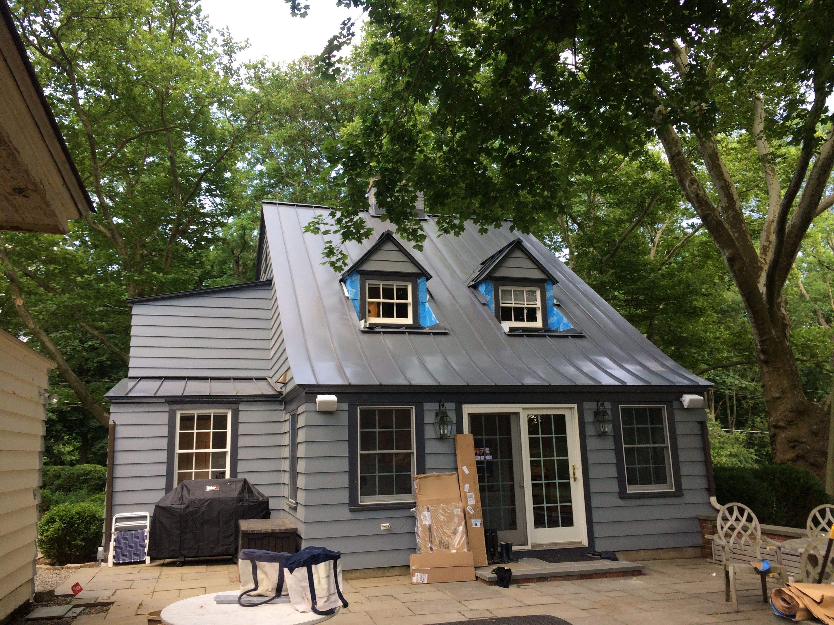 Standing Seam Metal Roof using Aluminum 032GA color Charcoal Grey by CMNG LLC