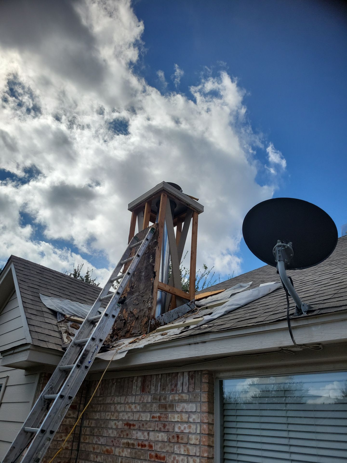 Chimney Restoration and Structural Sheathing Replacement in San Antonio by Heaven Sent Roofing, LLC 