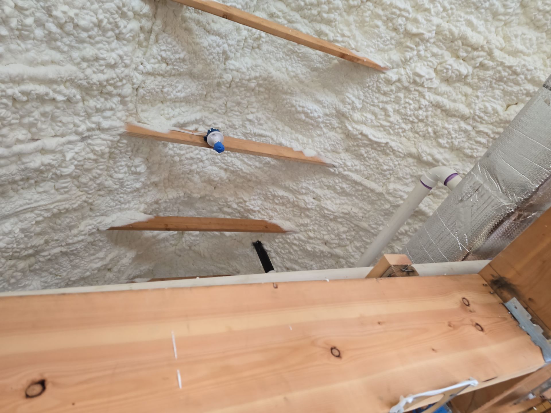 New Home Construction using open cell spray foam by NYS Foam & Energy