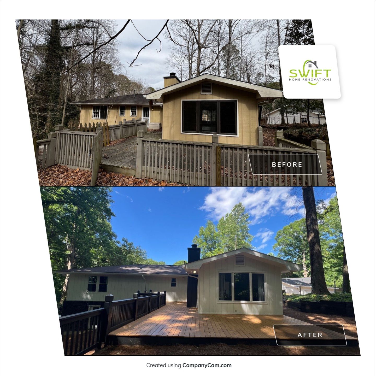 Full Interior and Exterior Home Renovation with Finished Basement in Marietta by Swift Home Renovations