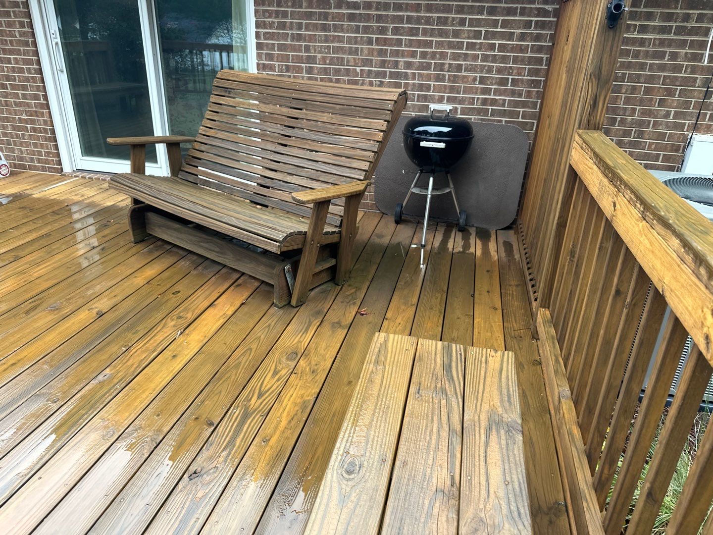 Weathered Deck and Swing using Wood Sealant by DuraSeal