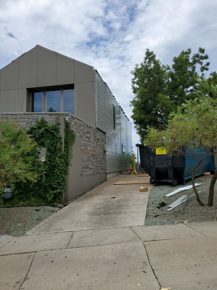 Metal Roofing project using MBCI Flexloc Panels - 22 gauge - silver metallic-in-color by Becker Roofing and Exteriors