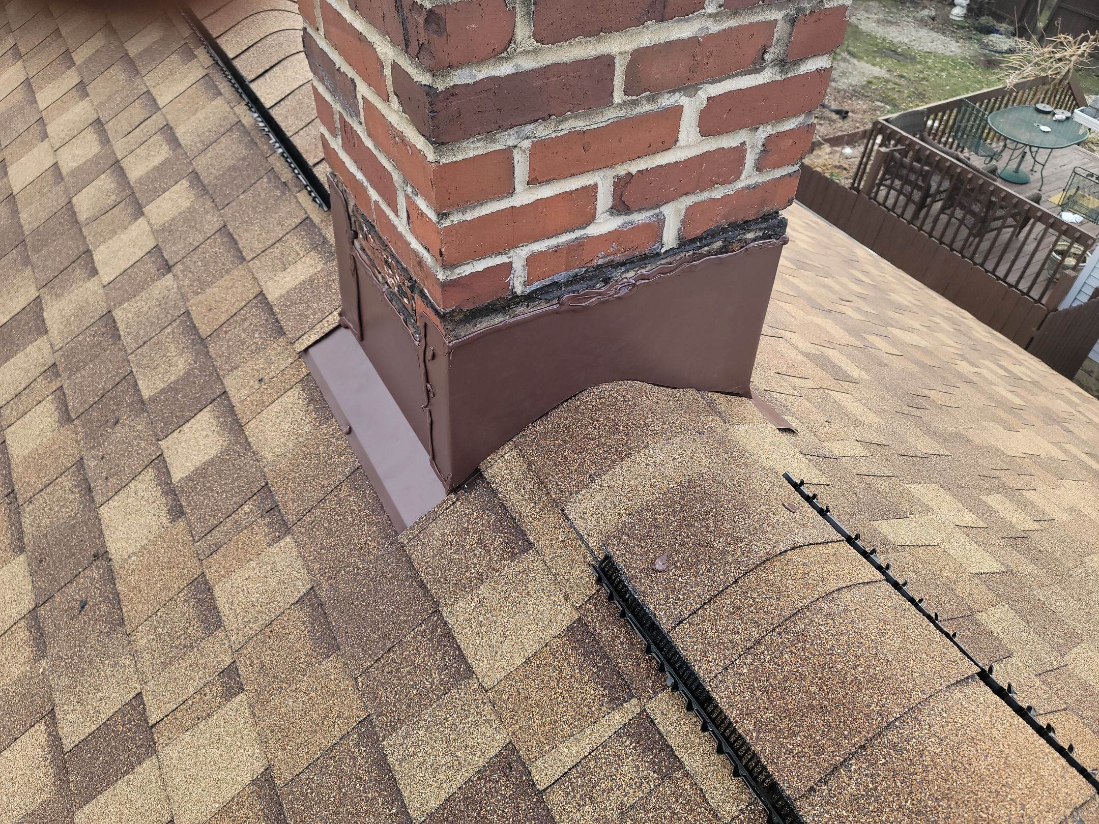 Atlas Pinnacle, Color: Morning Harvest, Drip Edge: Royal Brown by Eagle Eye Roofing