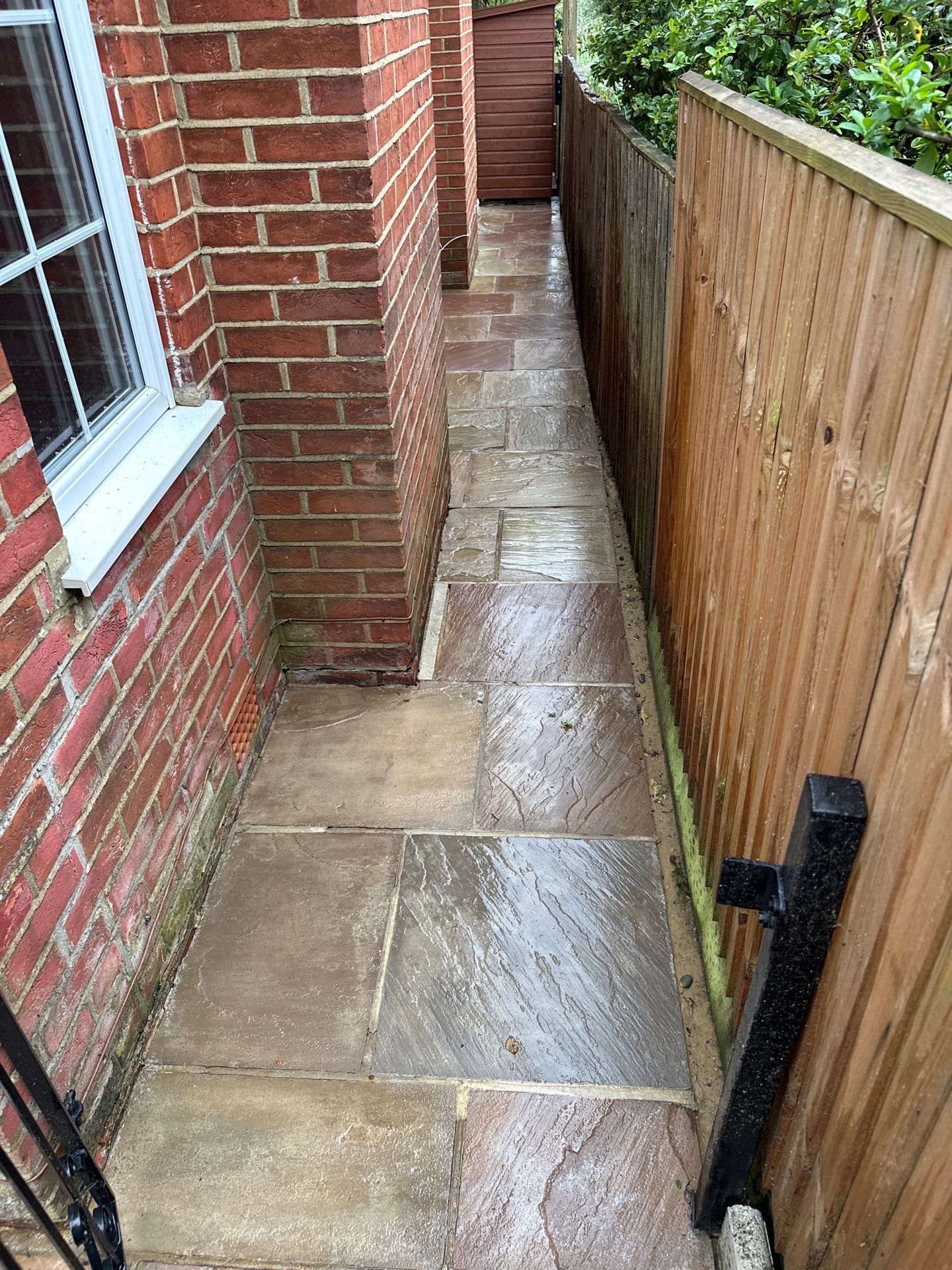 York Stone Patio Cleaning using Honda 15lpm Low Pressure Washing Machine by Ges Exterior Cleaning ltd