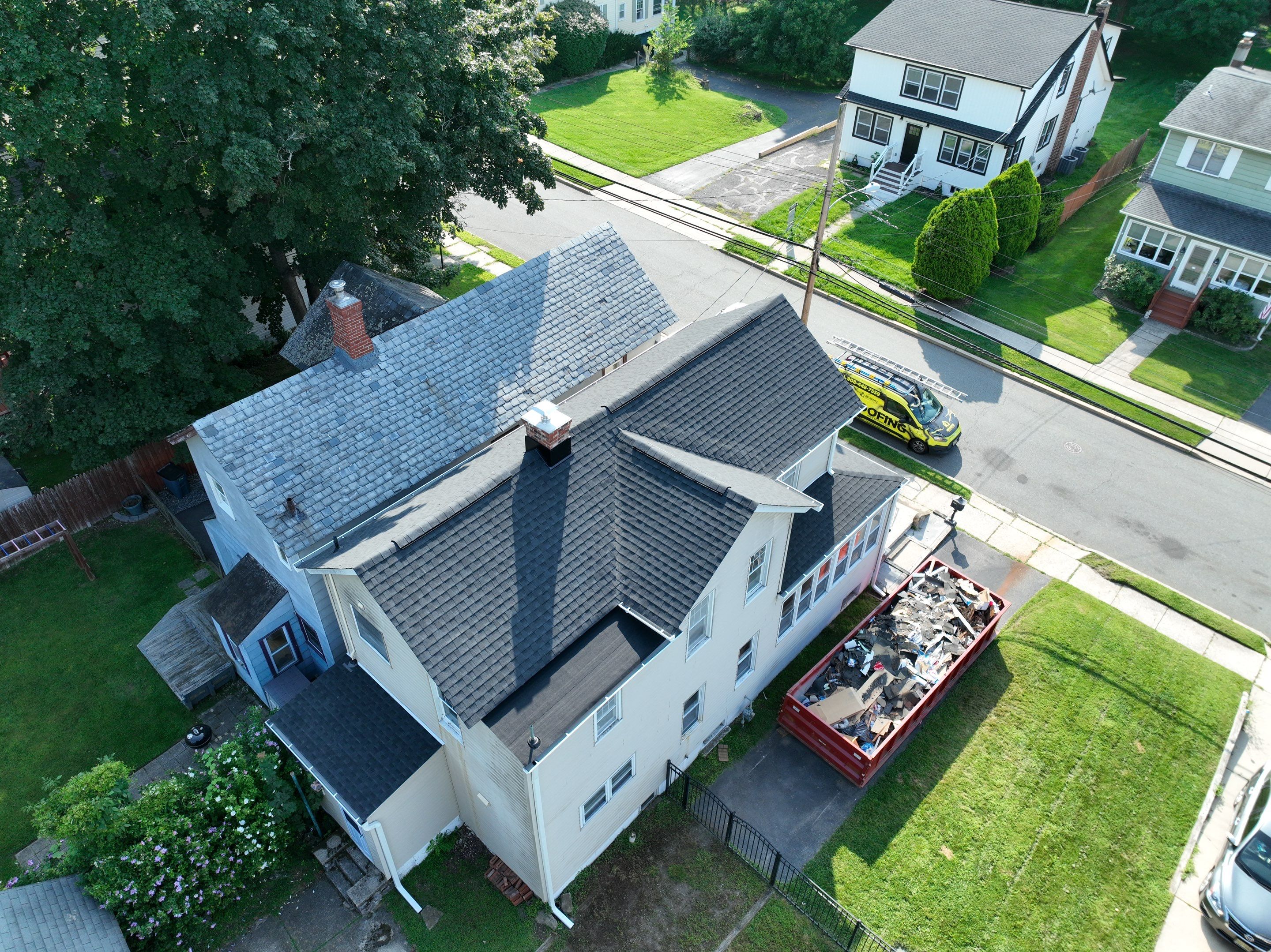 Newton Roof Replacement Featuring GAF Timberline Shingles and New Windows by REVIXPRO 