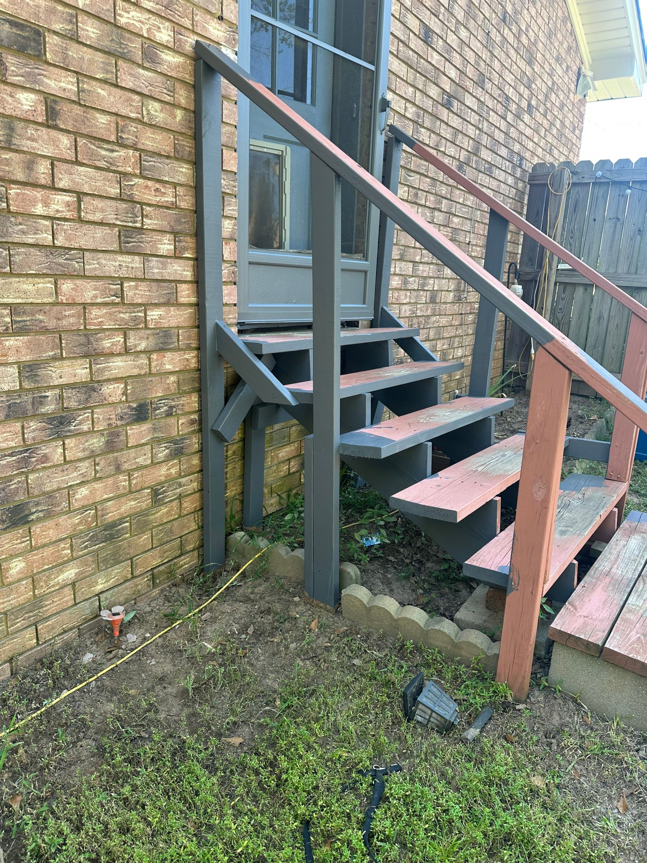 Exterior Painting in Arp, TX | Doors & Door Steps in Dark Gray by Quality Coats Painting