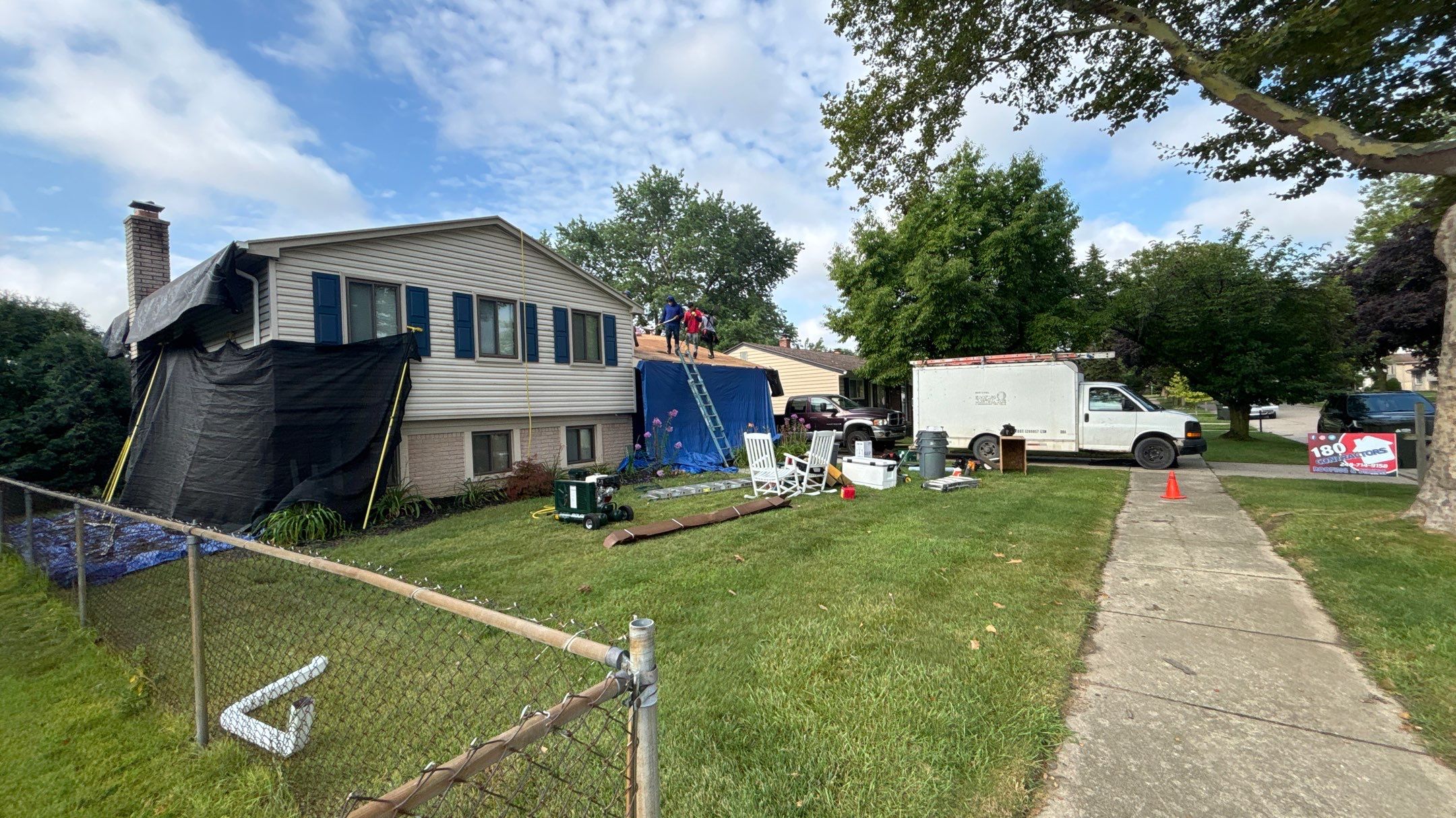 Roof Replacement using Owen Black Sable by 180 Contractors