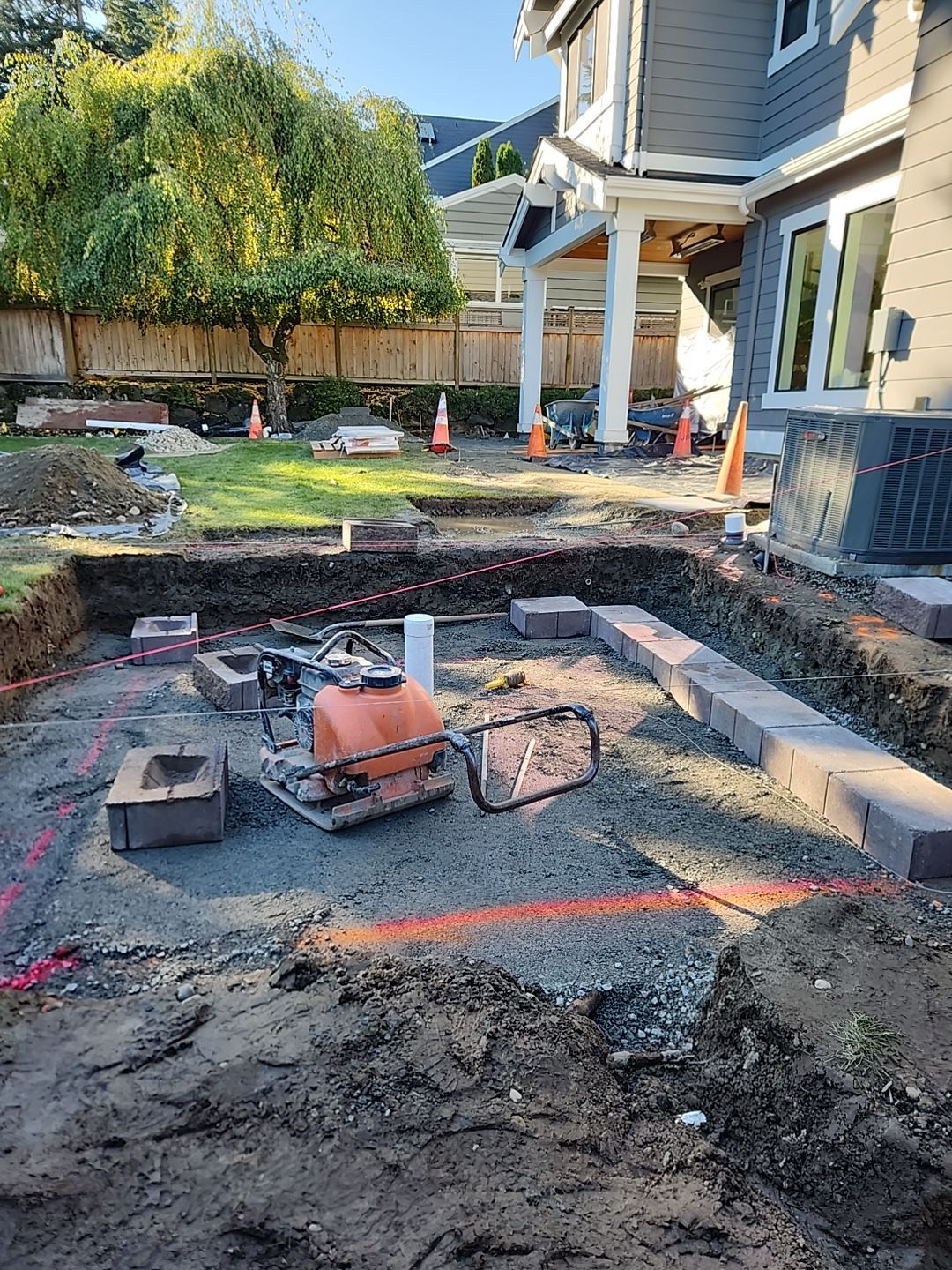 Hardscaping Back Patio Landscape Project  by Jireh Asphalt & Concrete Inc 