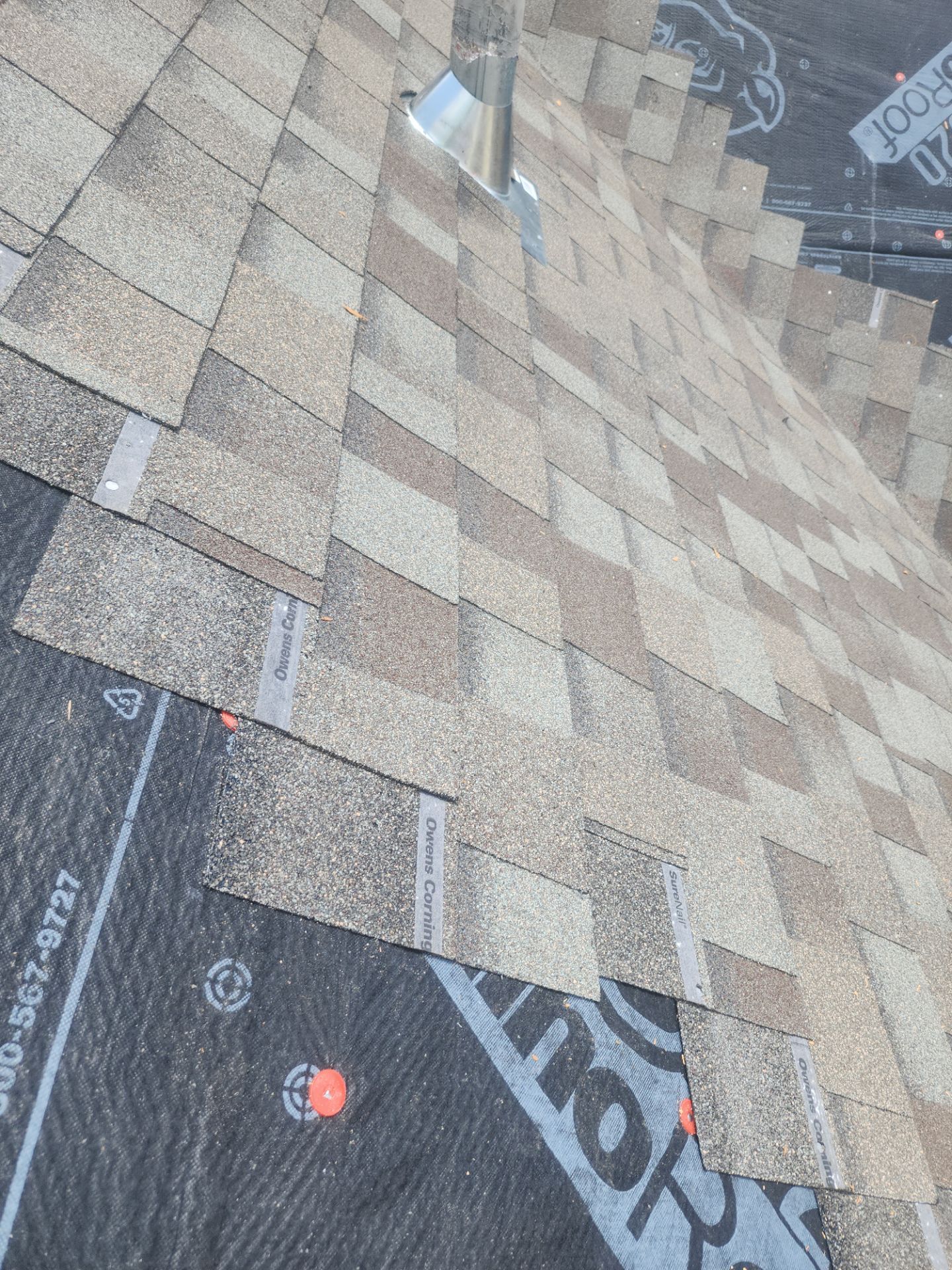 Residential Roofing Installation using Owen's Corning Duration (Lifetime) Shingles by Roof Repair Company