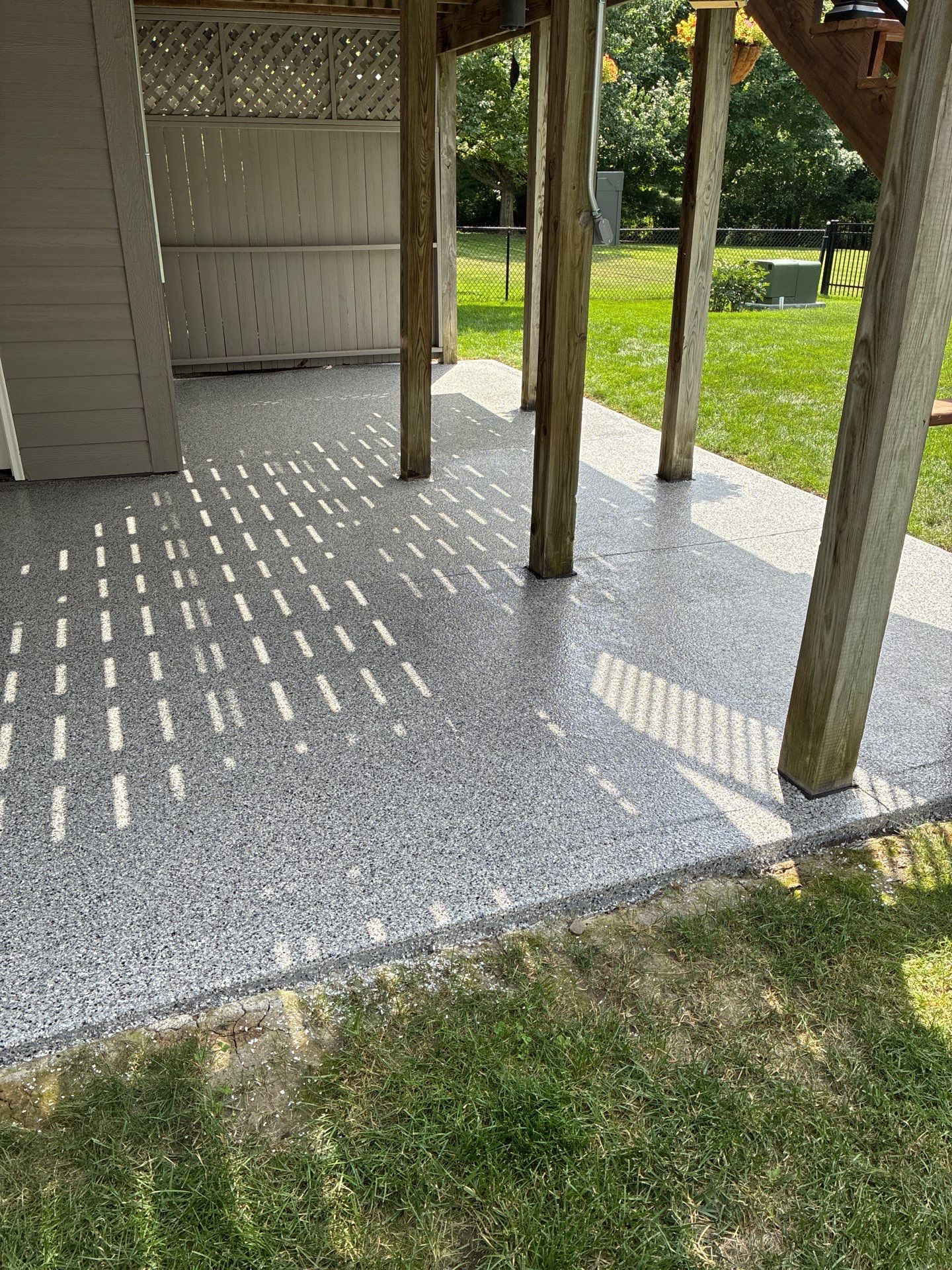 Patio Concrete Coating for West Des Moines Patio and Landing by Revival Concrete Coatings