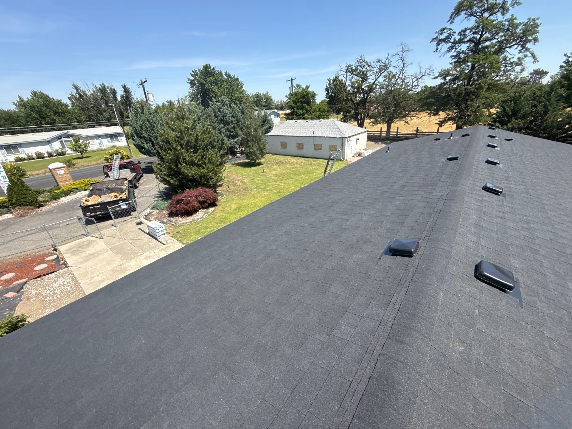 Complete Asphalt Shingle Roof Replacement for Kennewick Residential Home E Bryson Brown Rd Kennewick, WA 99337  The Denali System  - Certainteed Landmark® Shingle - Cinder Black by Alpine Roofing
