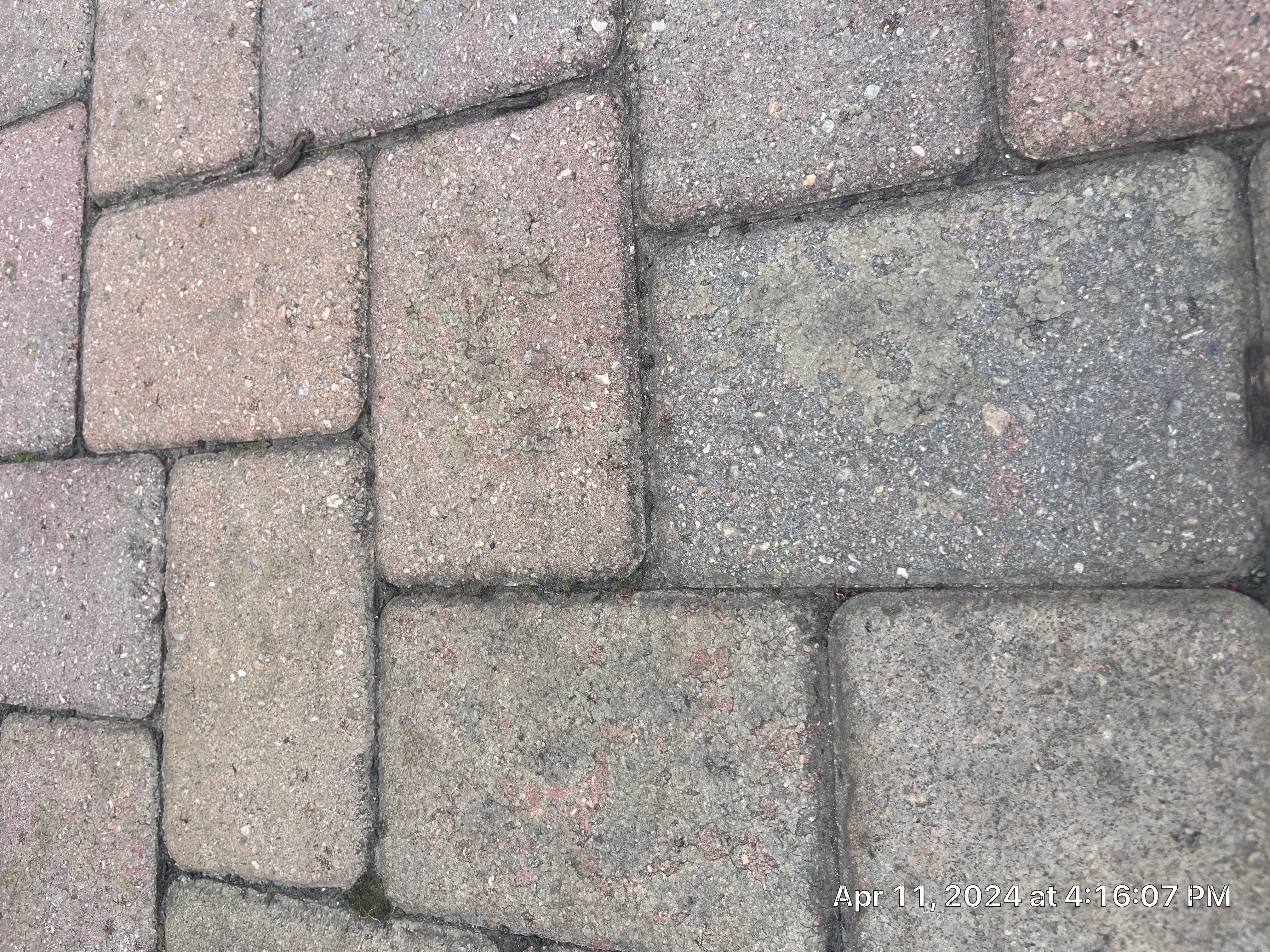 Brick paver clean, sand and seal.  using Surestrip sealant stripper by Northern Power Washing LLC.