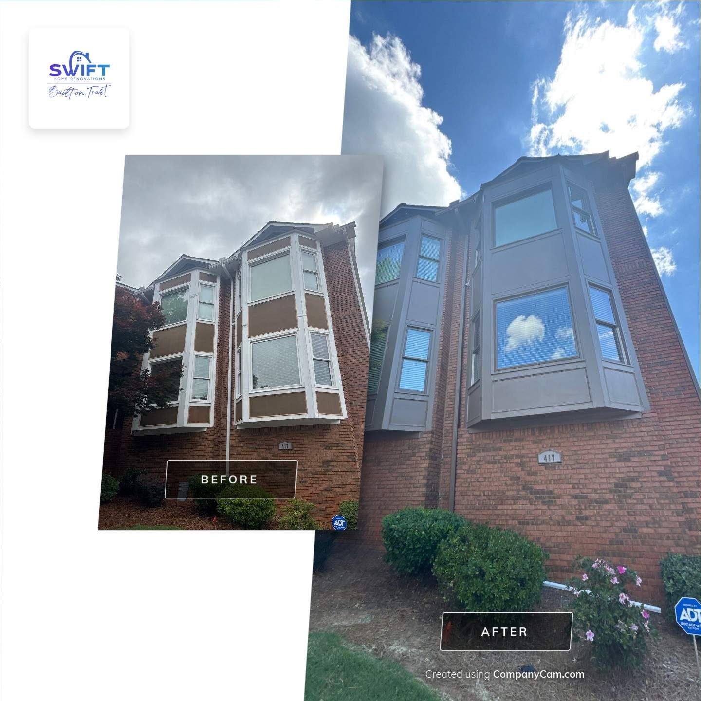 Atlanta Townhome Exterior Painting and Modern Color Palette Update by Swift Home Renovations