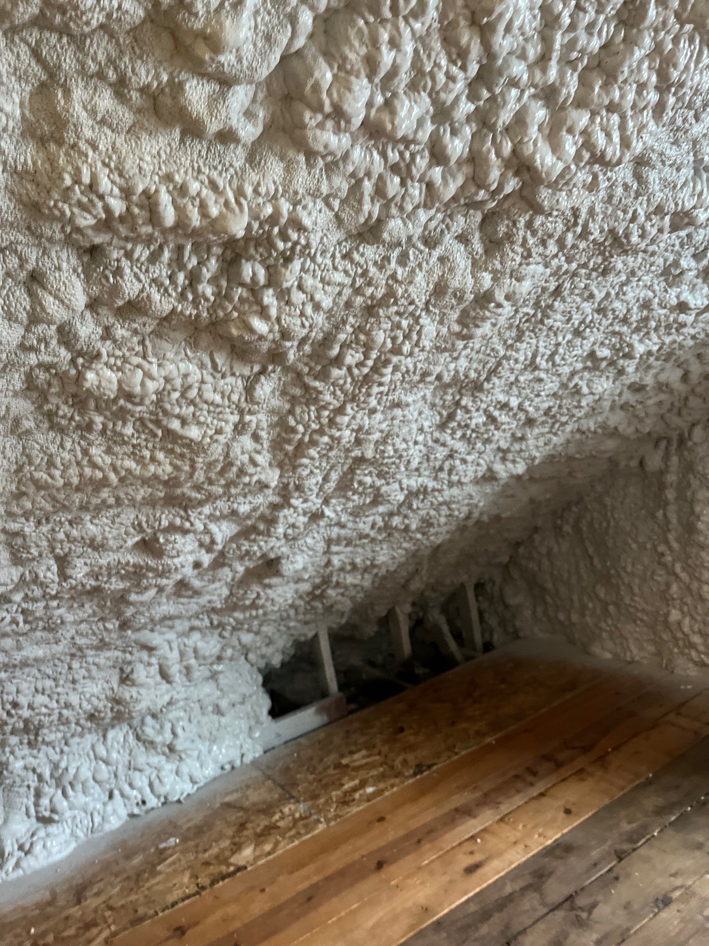 Attic Insulation using open cell spray foam by NYS Foam & Energy