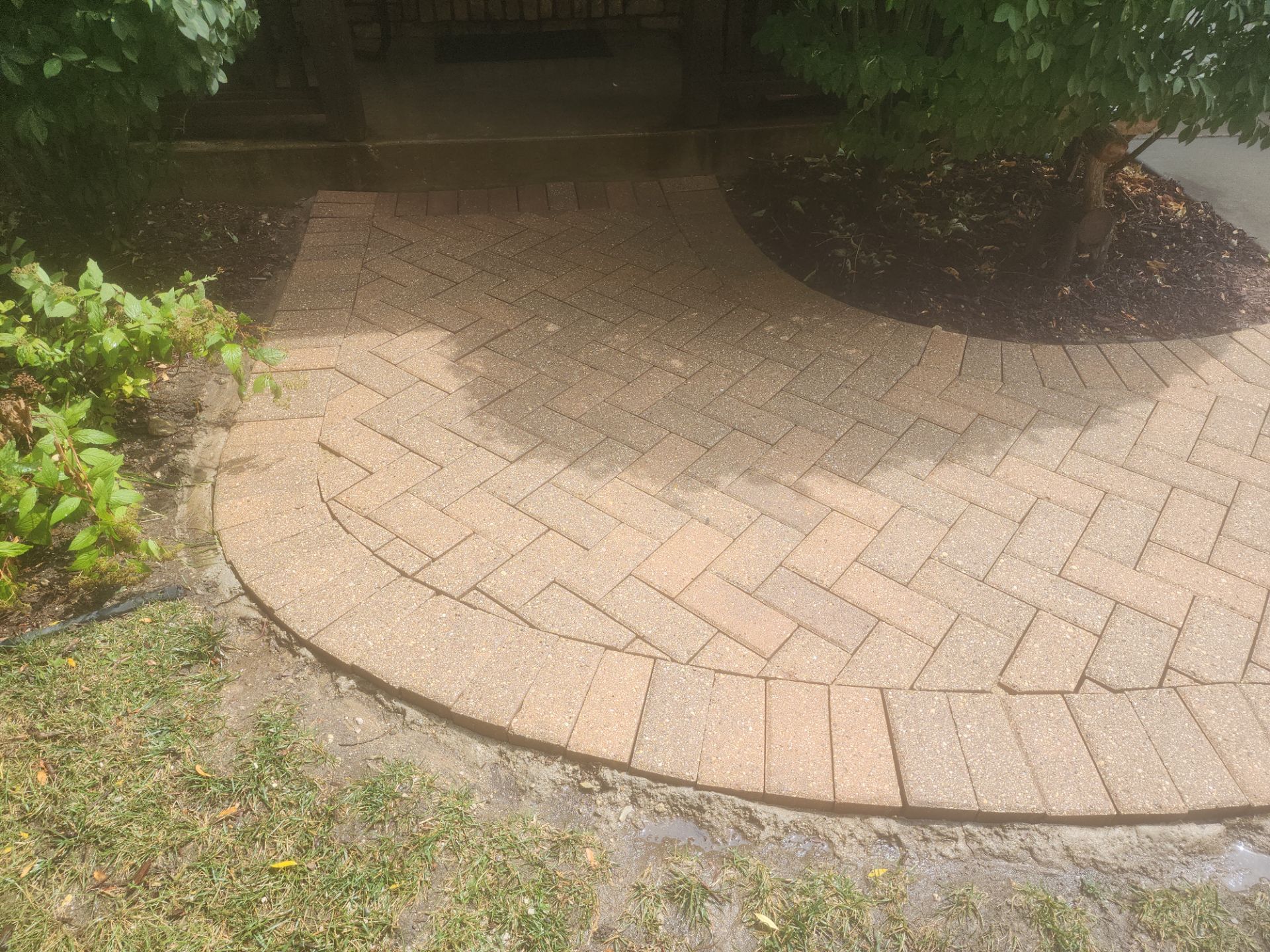 Arlington Heights Brick paver repair, cleaning and sealing by Northern Power Washing LLC.