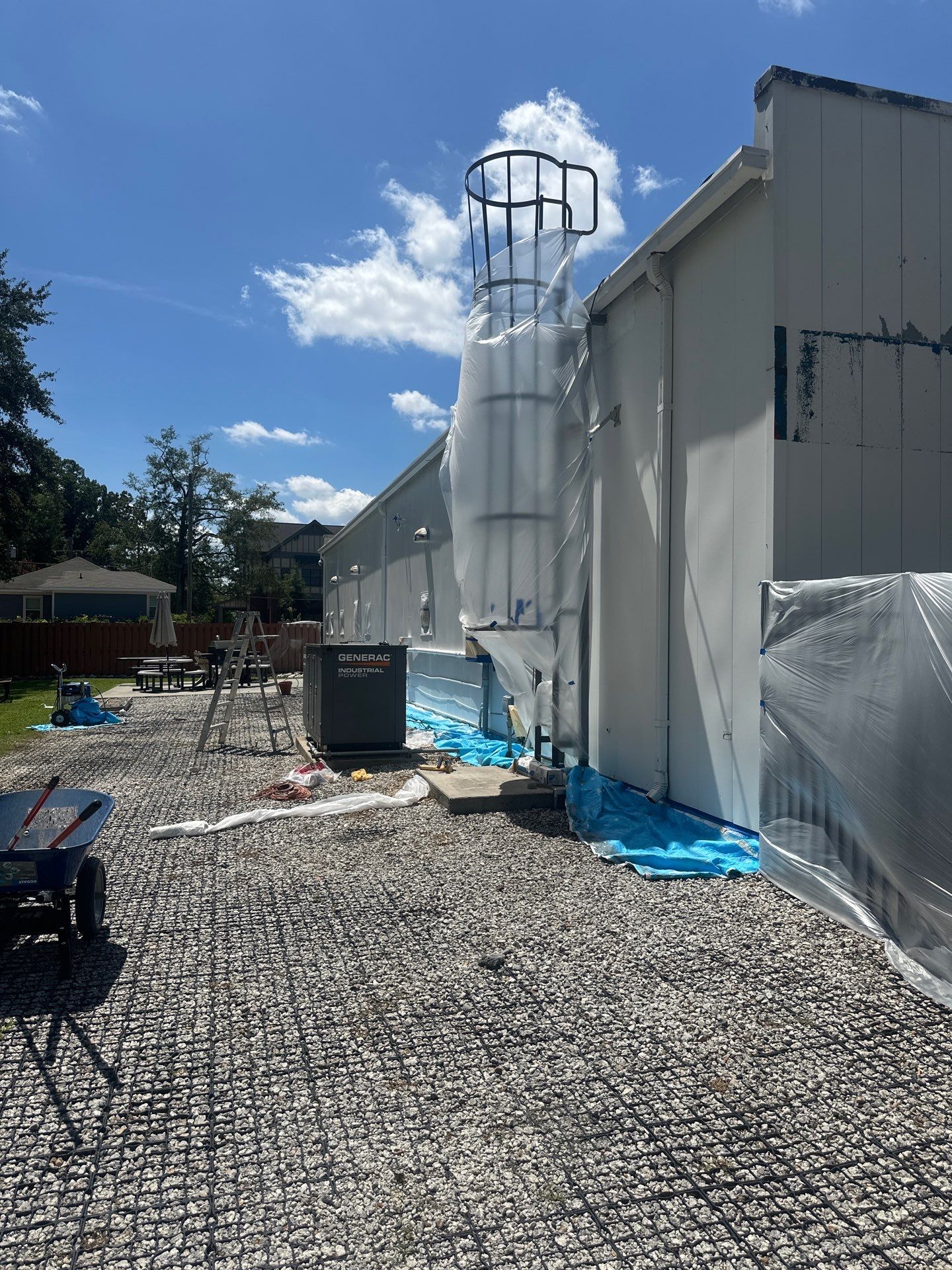 Commercial Exterior Painting for Greenville Parking Services Facility by Painter1