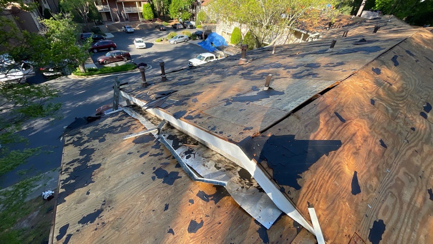 Commercial Roofing Installation using Owens Corning Autumn Brown by Inspector Roofing and Restoration