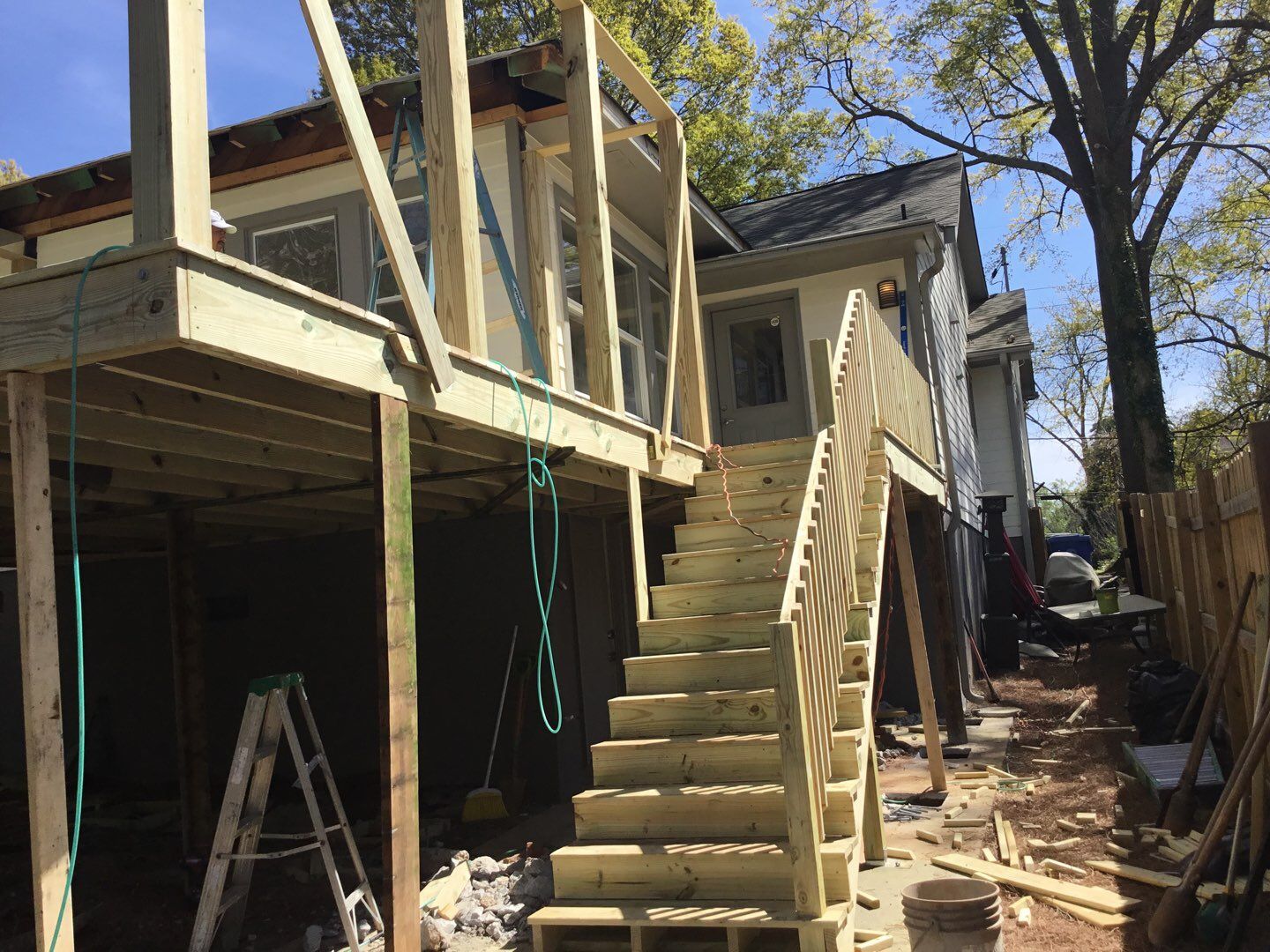 Custom Screened Porch Addition with Vaulted Wood Ceiling in Atlanta by Swift Home Renovations