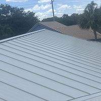 24ga 1.5" Mechanical Seam Sandstone  by Total Roofing System The Metal Roof Experts