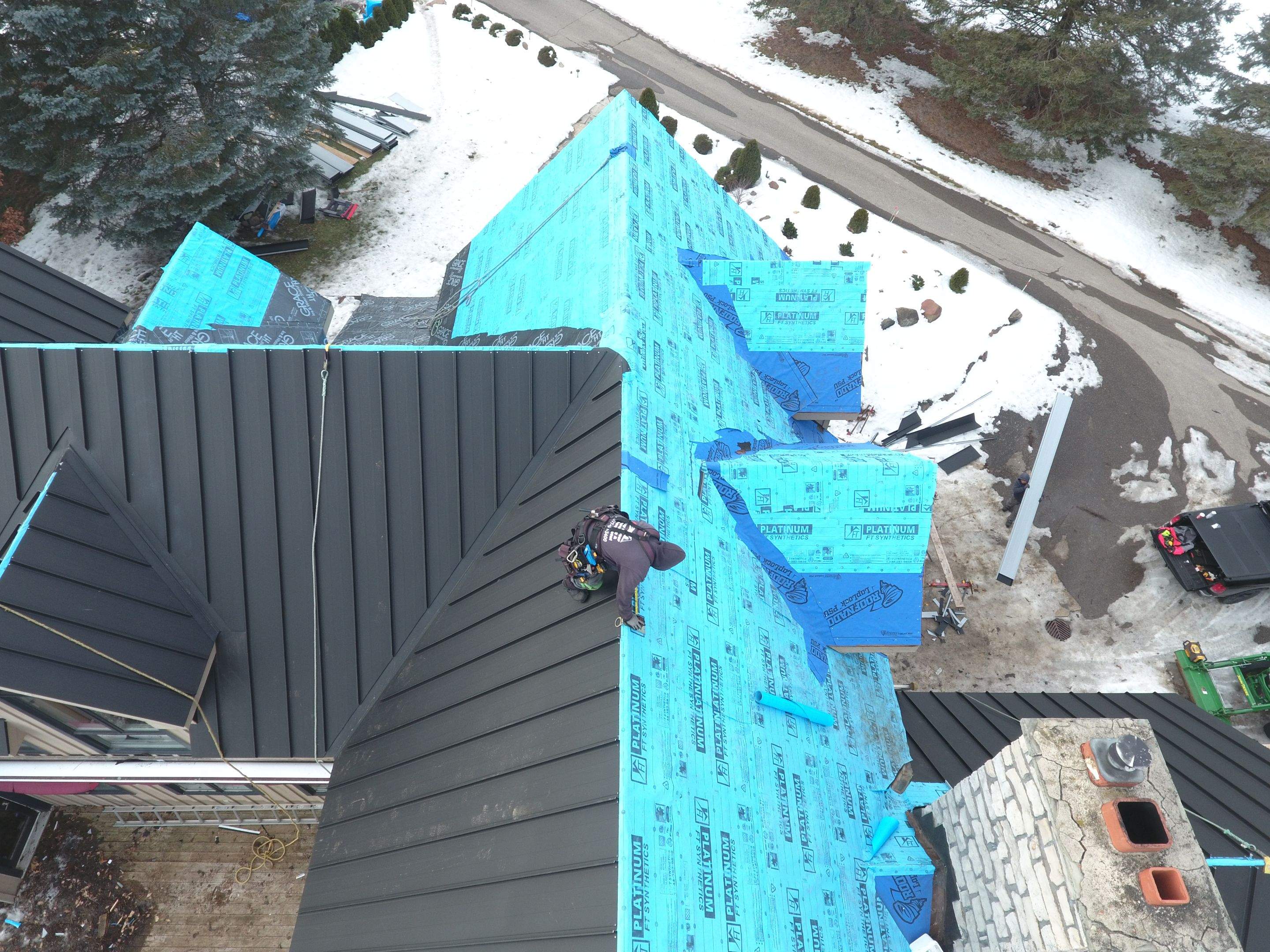 Residential Roofing Installation using 24 Ga Standing Seam Metal by Jay Carter Roofing & Sheet Metal