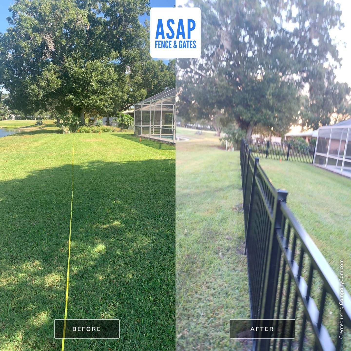 Sarasota, FL 4 ft. Tall 3-Rail Black Aluminum  by Asap fence and gates, LLC