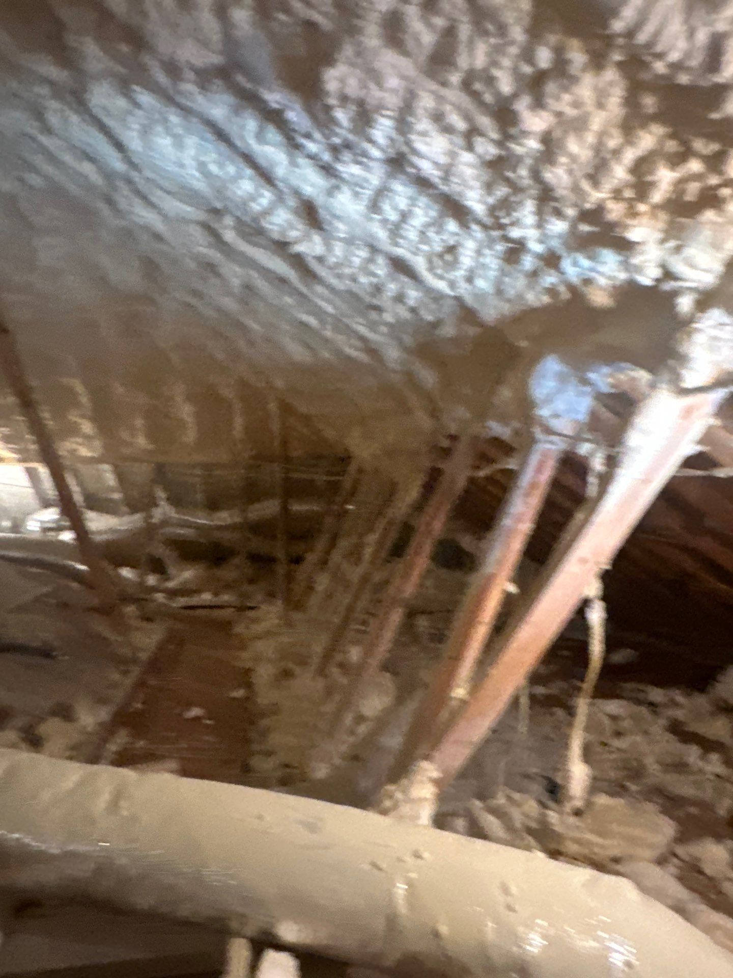 Spray foam insulation removal & re spray by Apex Insulation Solutions