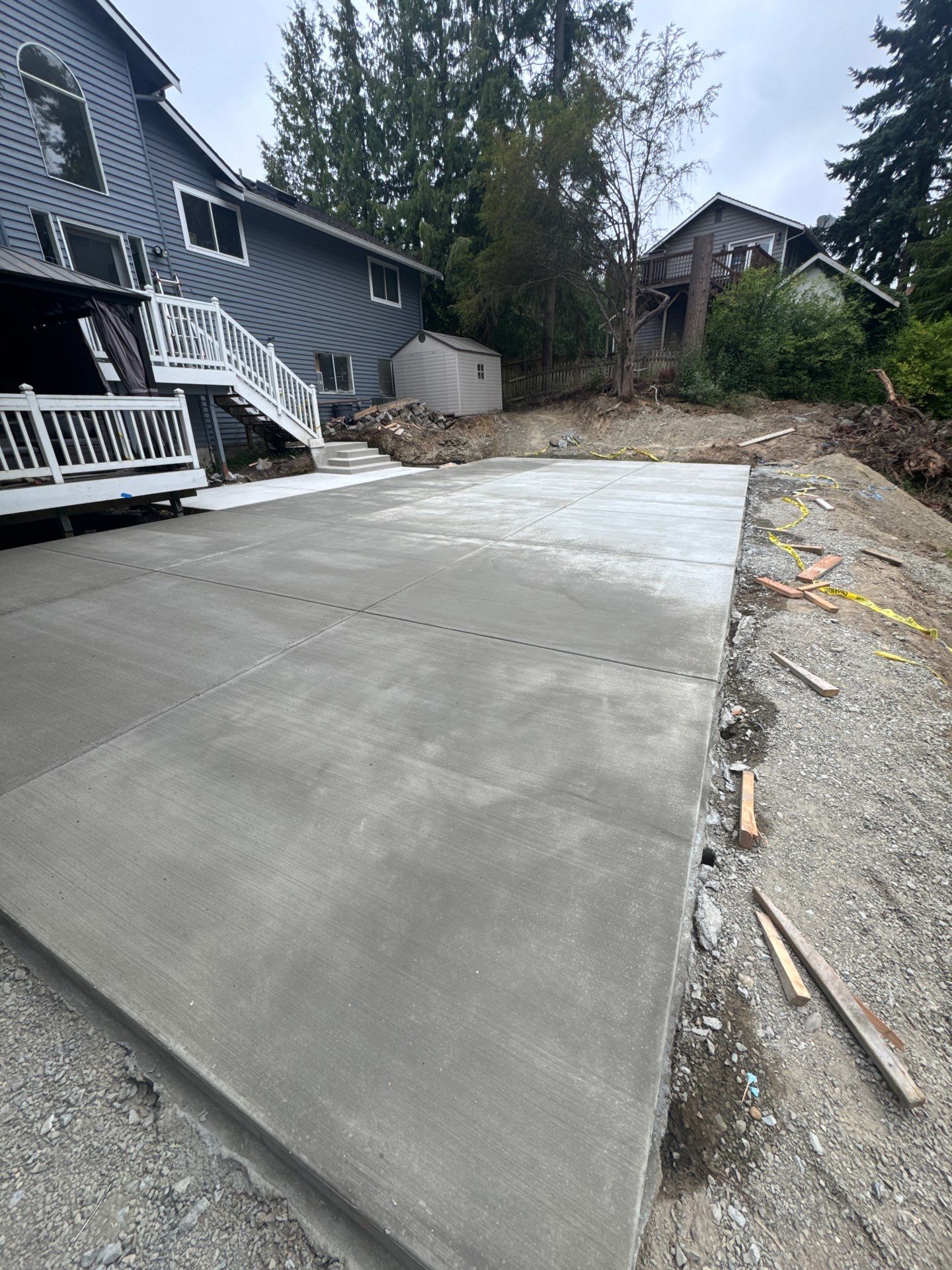 Concrete Back Patio Makeover  by Jireh Asphalt & Concrete Inc 