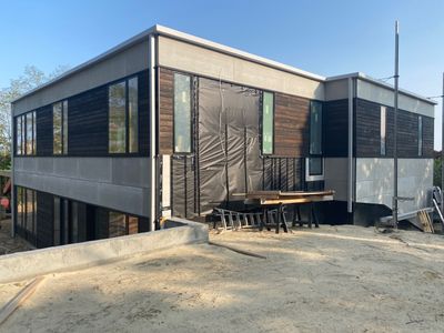 Gutter Installation using Custom 6x6 Fiberglass Gutter in Falmouth, MA 