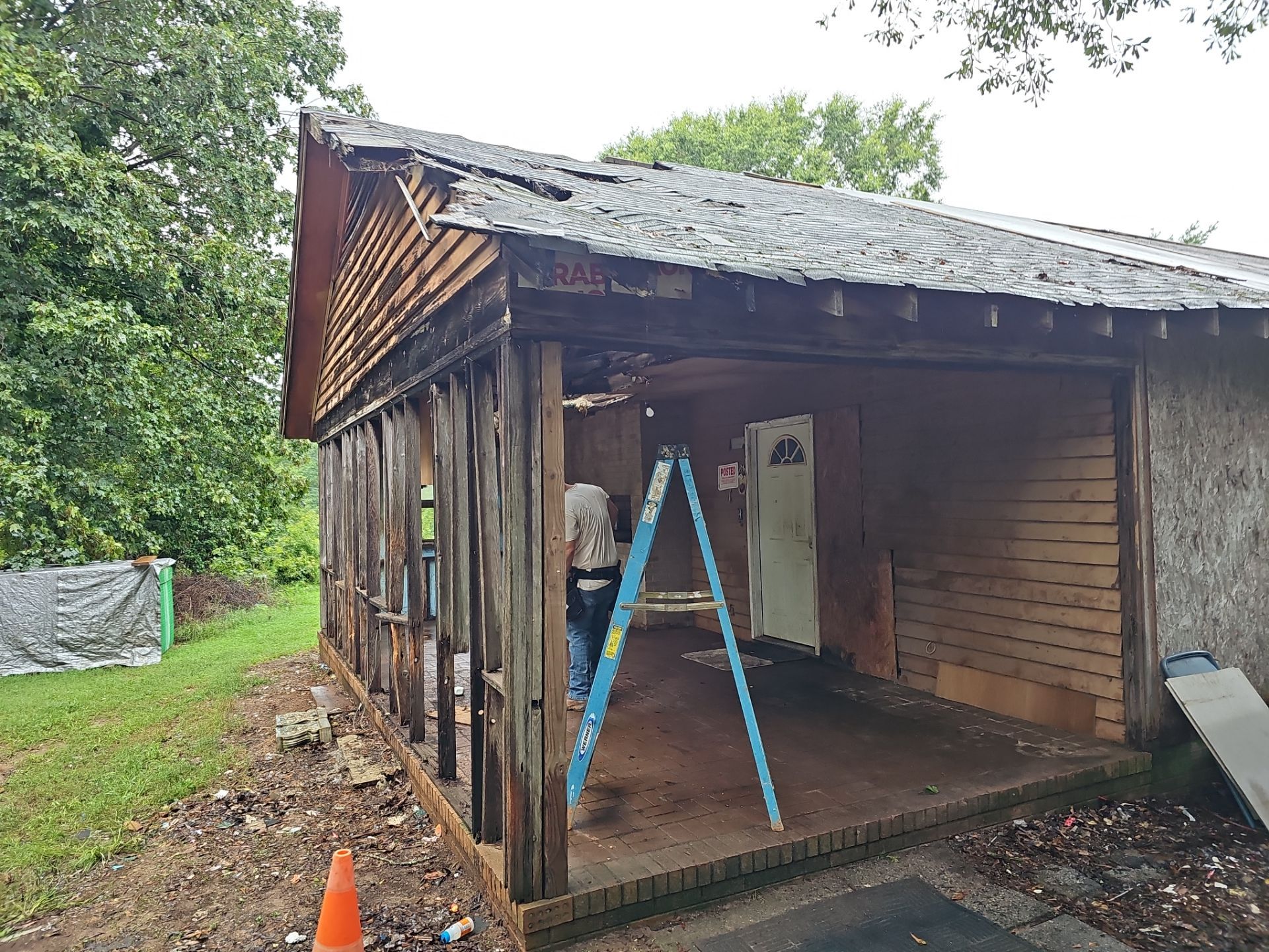 Syler roofing job by BROCK BUILDERS 