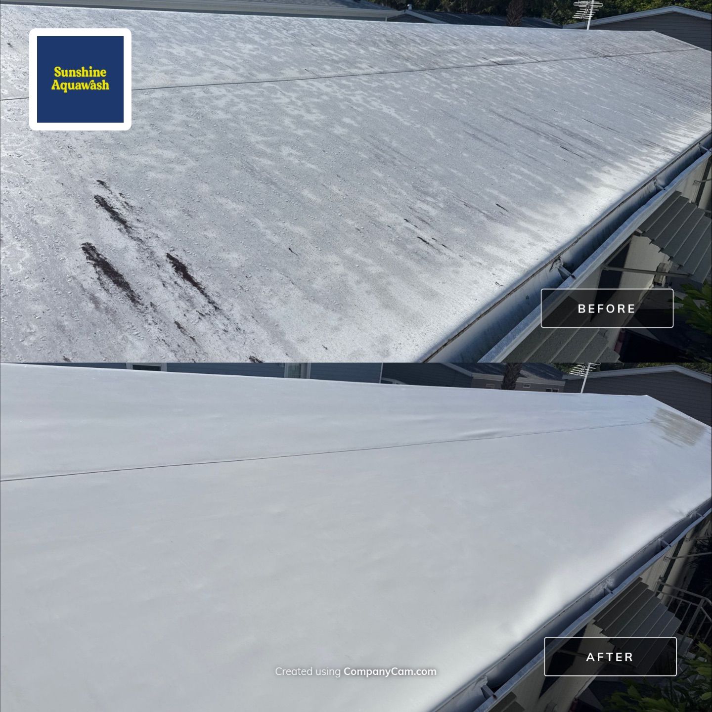 TPO Membrane Roof Cleaning in Fisherman’s Cove RV Resort, Terra Ceia, FL by Sunshine AquaWash