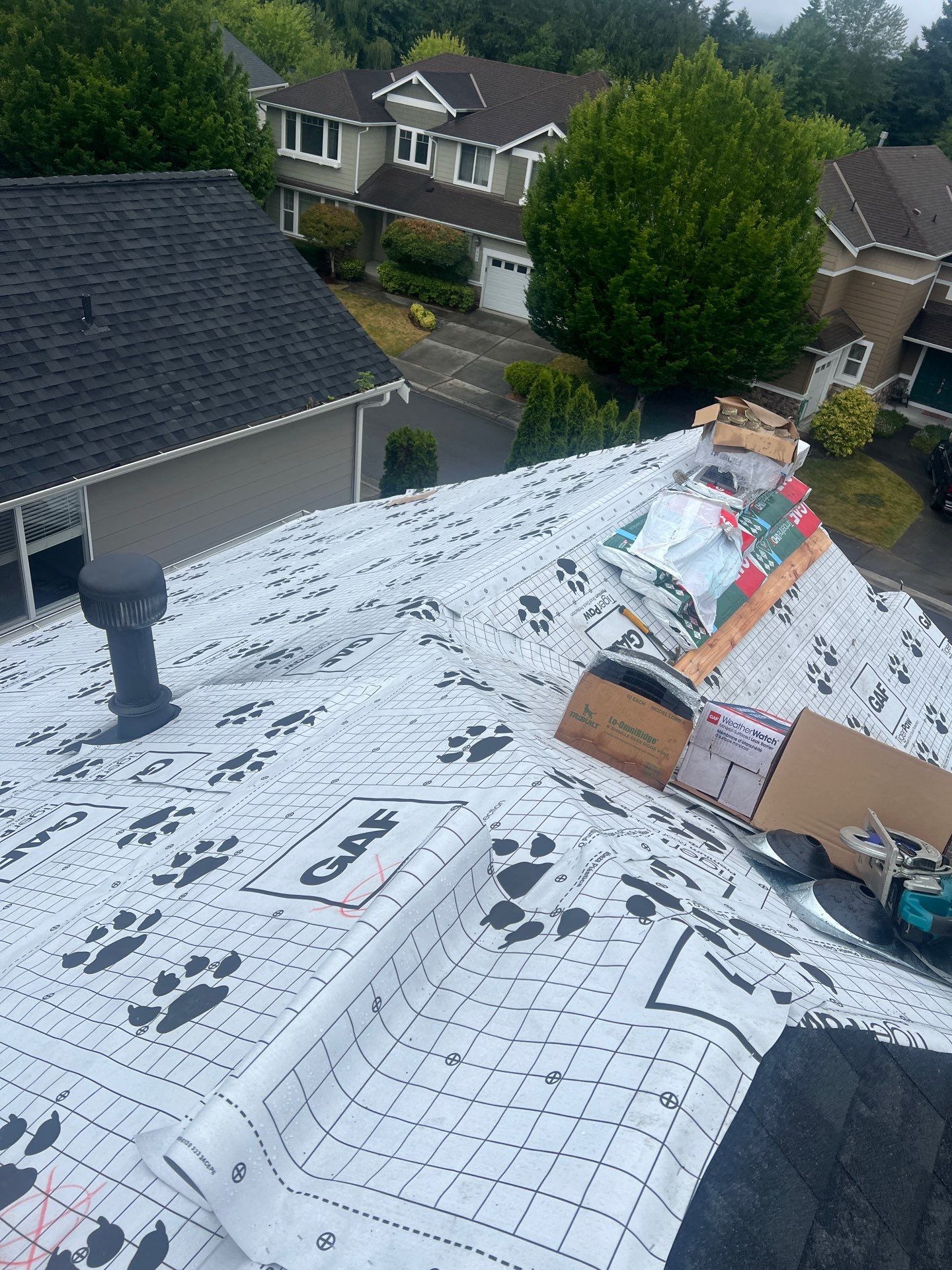 Residential Roofing Installation using GAF UHDZ Shingles by Roofing Formula LLC