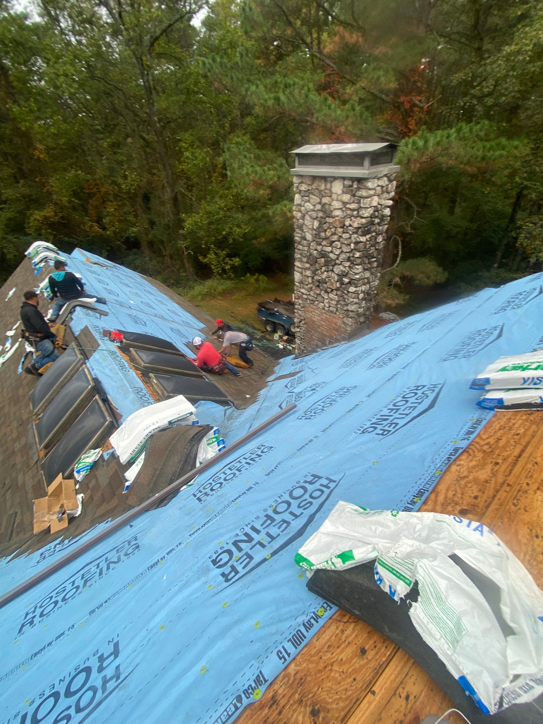 Residential Roofing Repair using Malarkey Highlander: Natural Wood by Hostetler Roofing