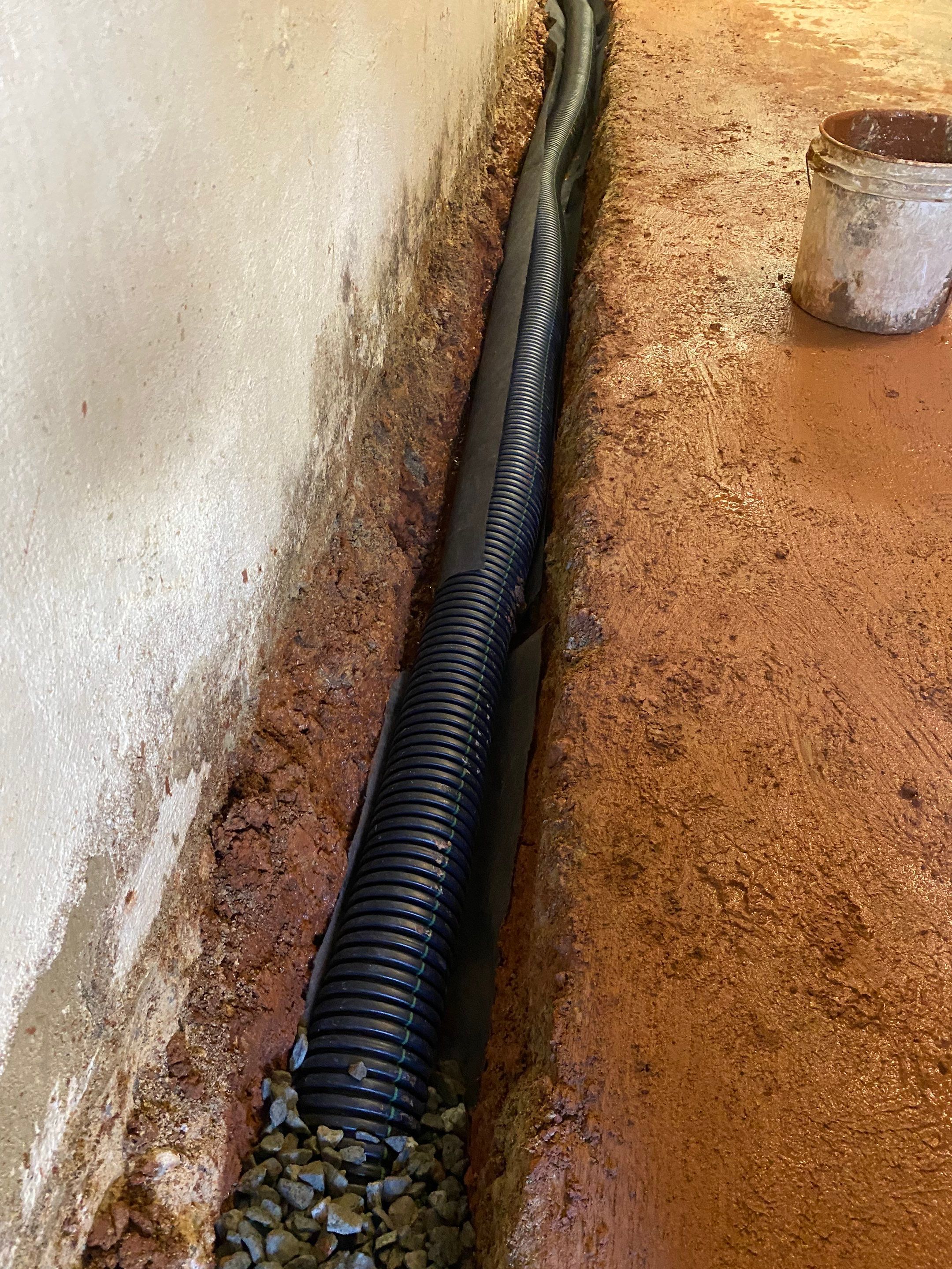 Interior French Drain Job in Bayonne, NJ by Pure Service Pro, LLC 